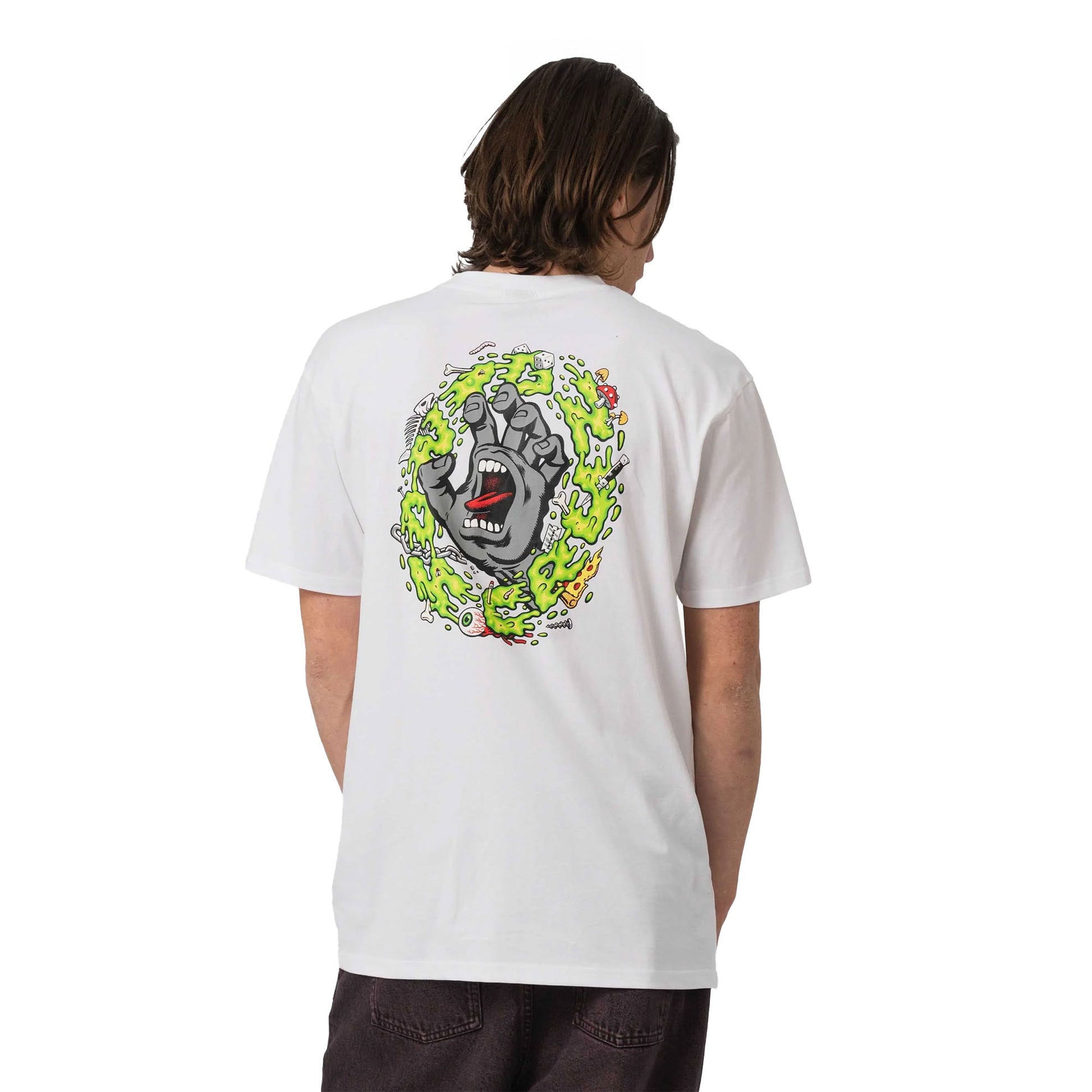 Santa Cruz Slime Scream Tee White  - SCA-TEE-12778