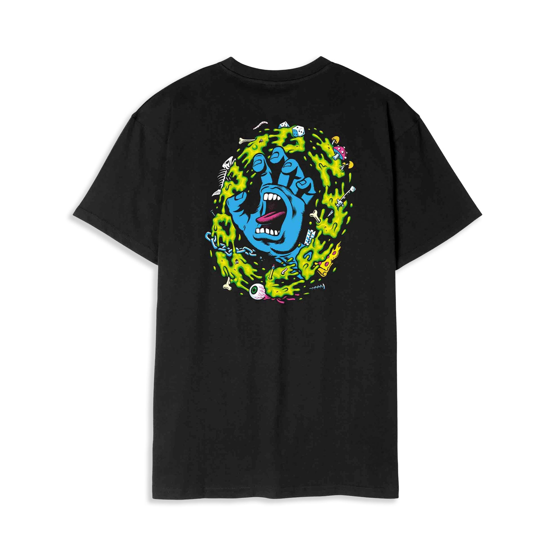 Santa Cruz Slime Scream Tee Black  - SCA-TEE-12784