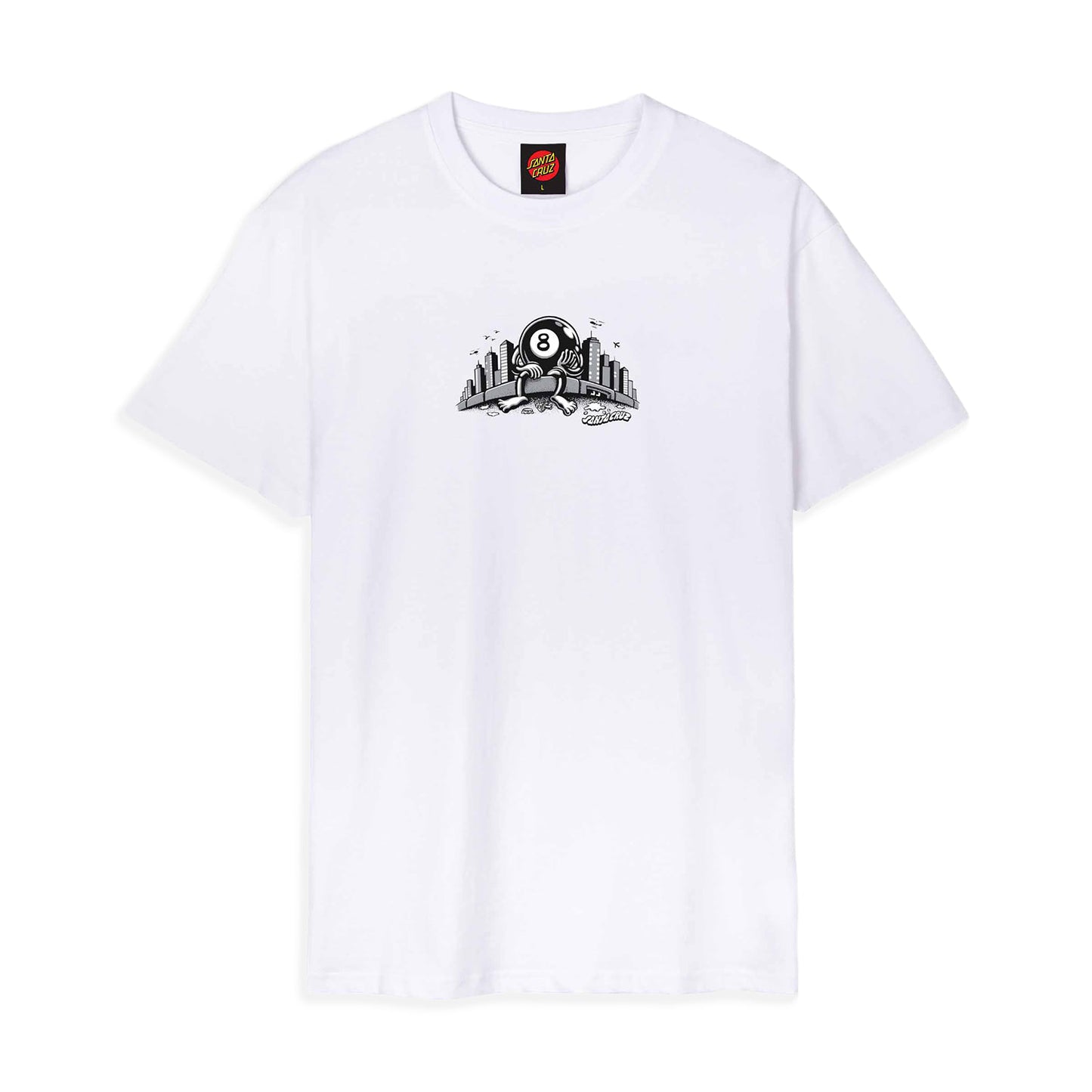 Santa Cruz Winkowski Curb Front T-Shirt White - SCA-TEE-13498