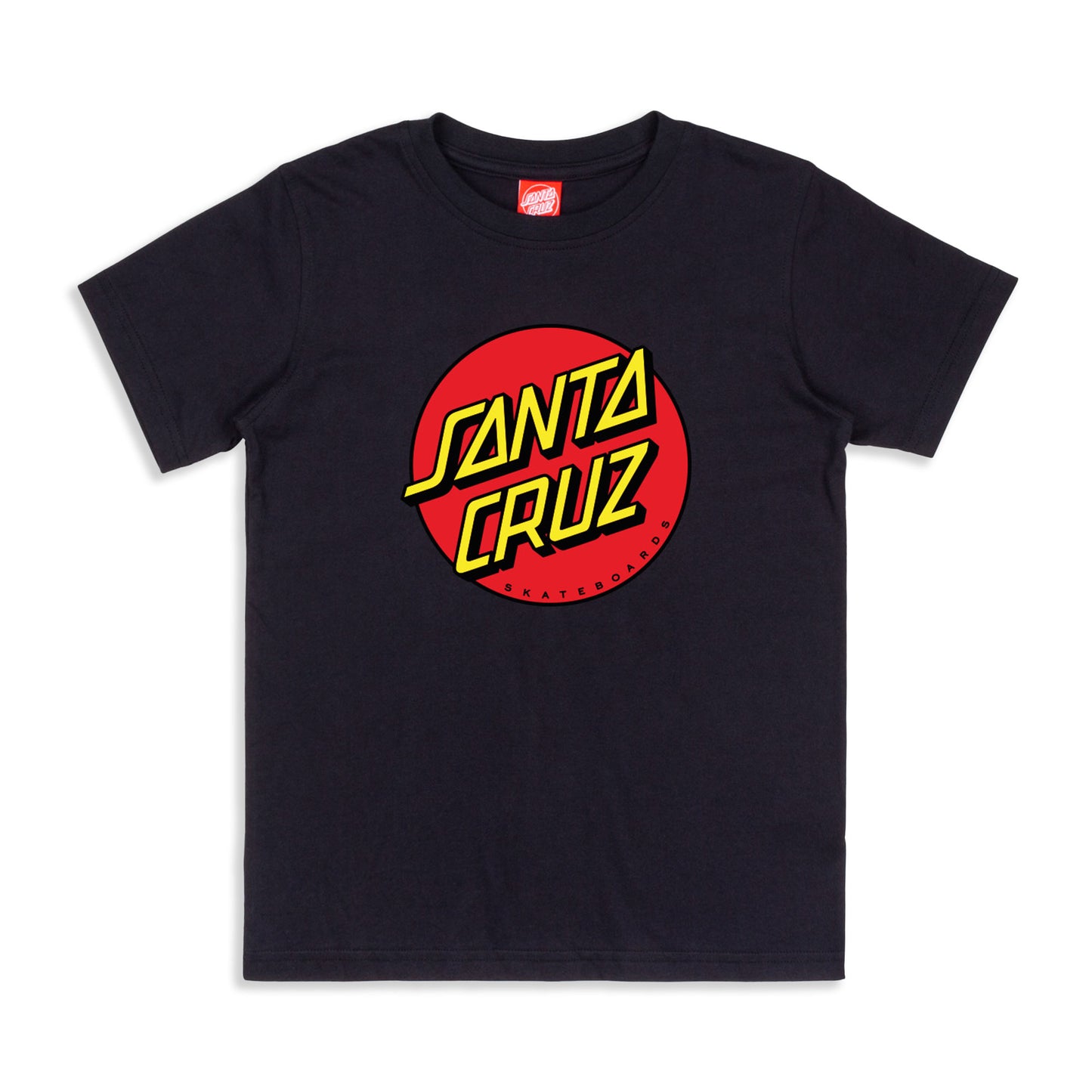 Santa Cruz Youth Classic Dot Tee Black - SCA-YTE-0946