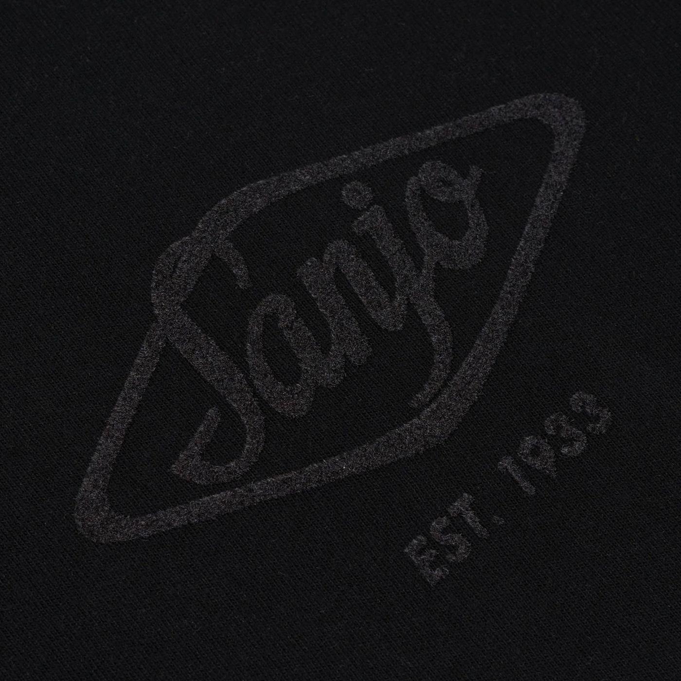 Sanjo Flocked Logo T-Shirt All Black - SFLT_COT_001