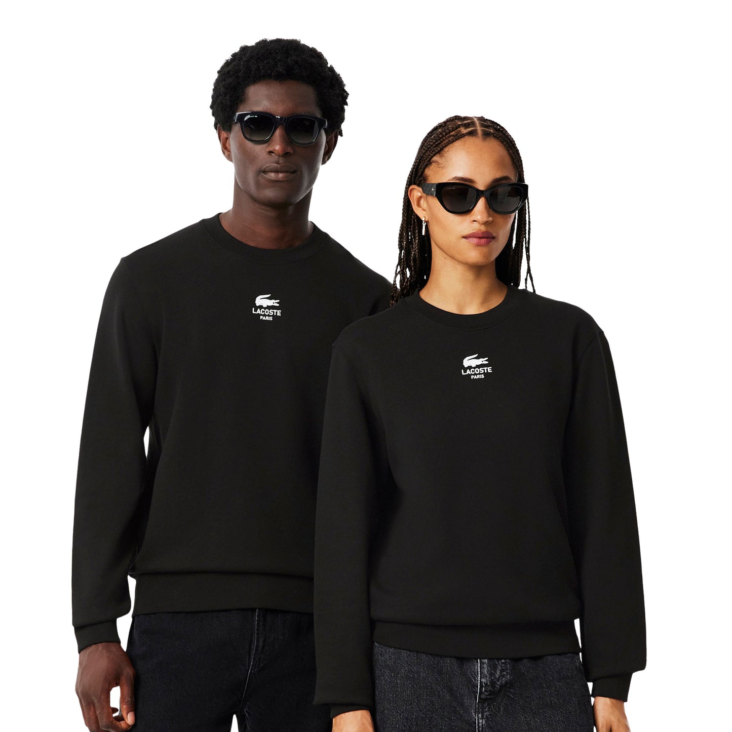 Lacoste Printed Fleece Sweatshirt Black - SH2736-031