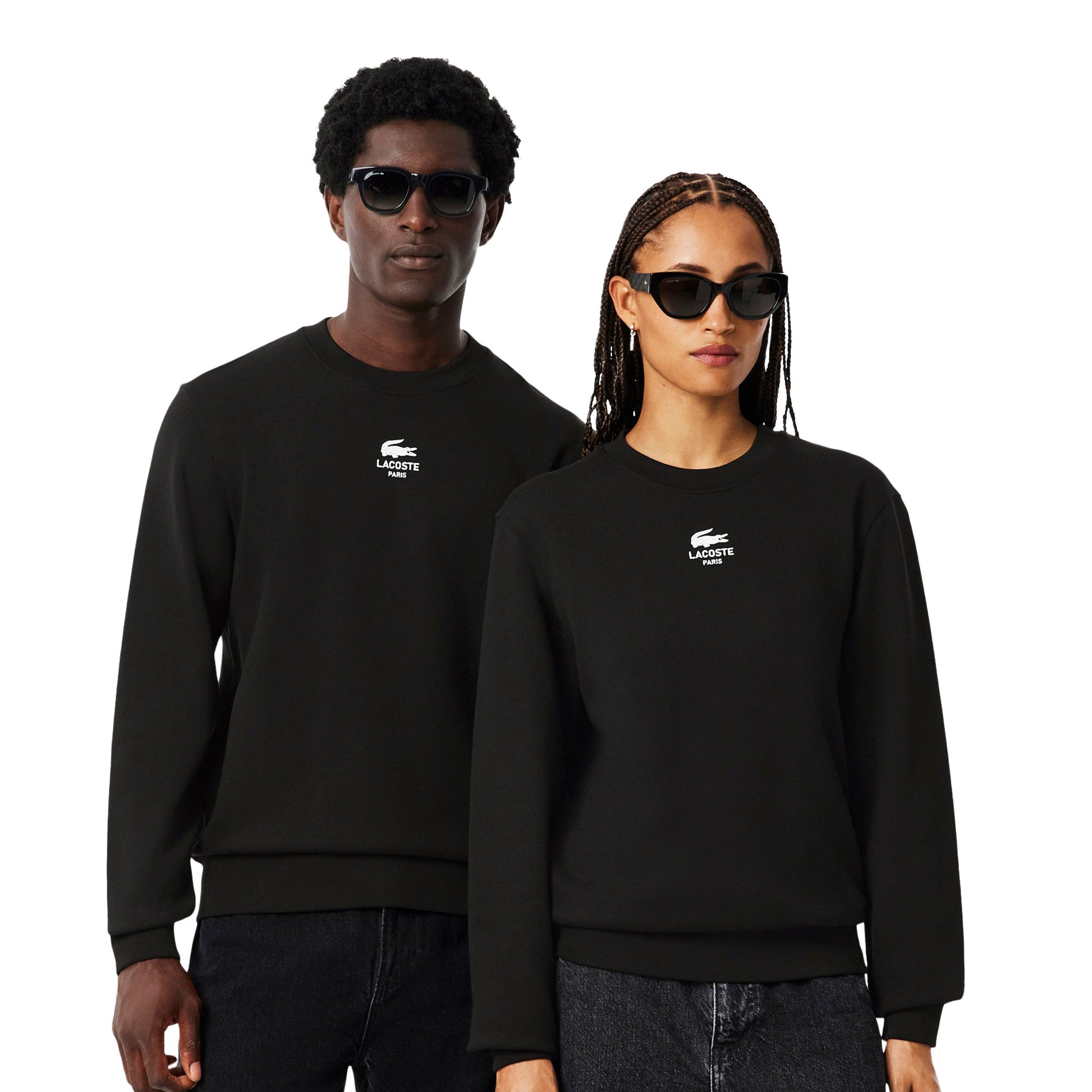 Lacoste Printed Fleece Sweatshirt Black  - SH2736-031