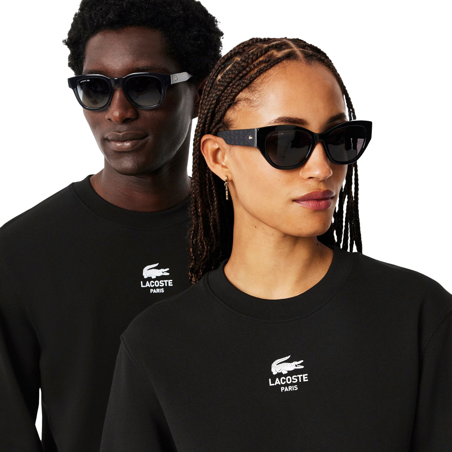 Lacoste Printed Fleece Sweatshirt Black - SH2736-031