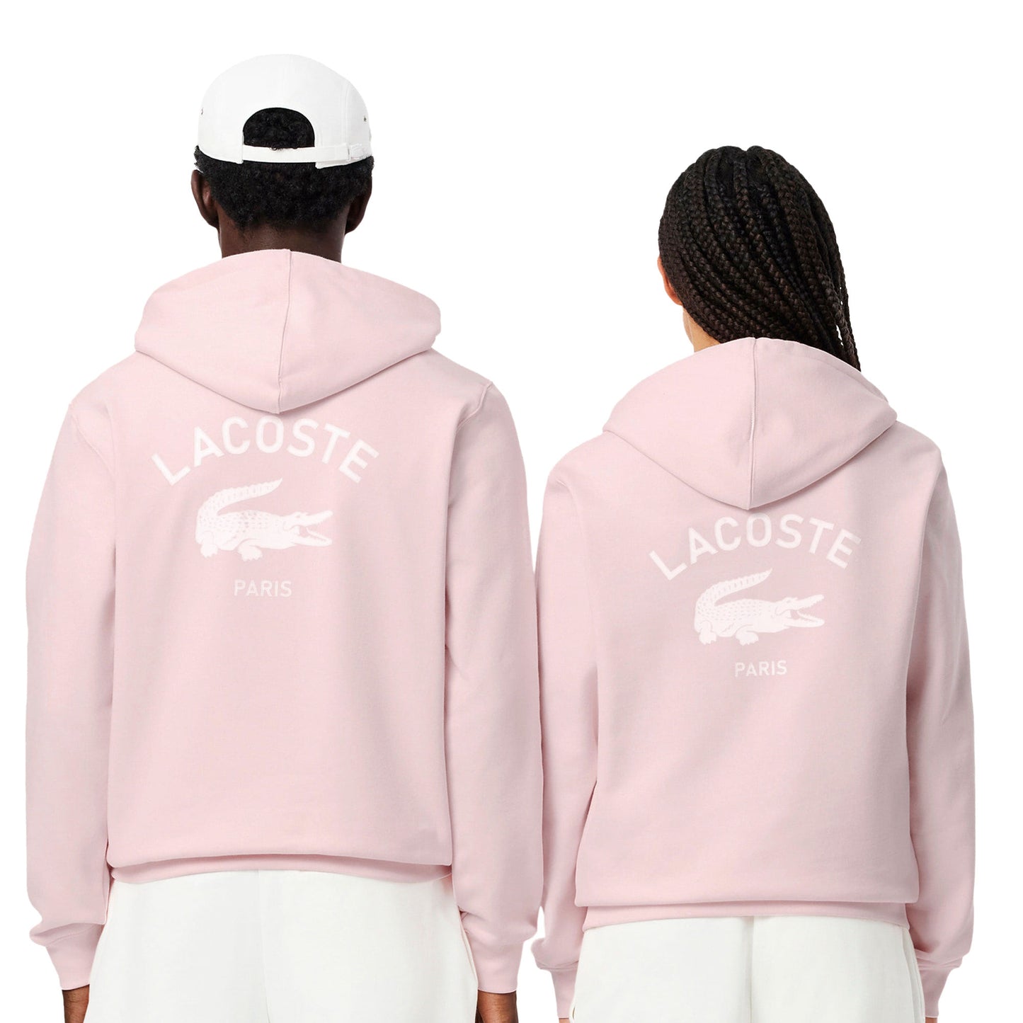 Lacoste Print Hoodie Flamant - SH2740-T03