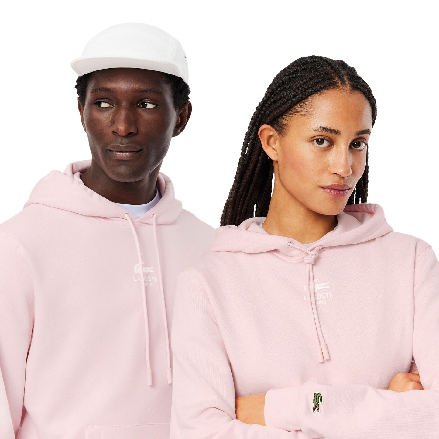 Lacoste Print Hoodie Flamant - SH2740-T03
