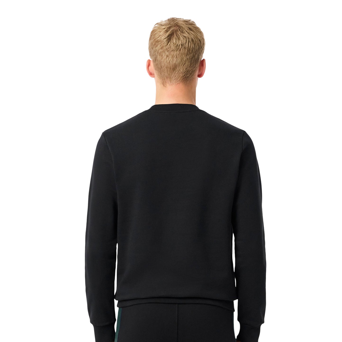 Lacoste Colour-Block Fleece Sweatshirt Black/Laponie-Sinople - SH5498-6XH