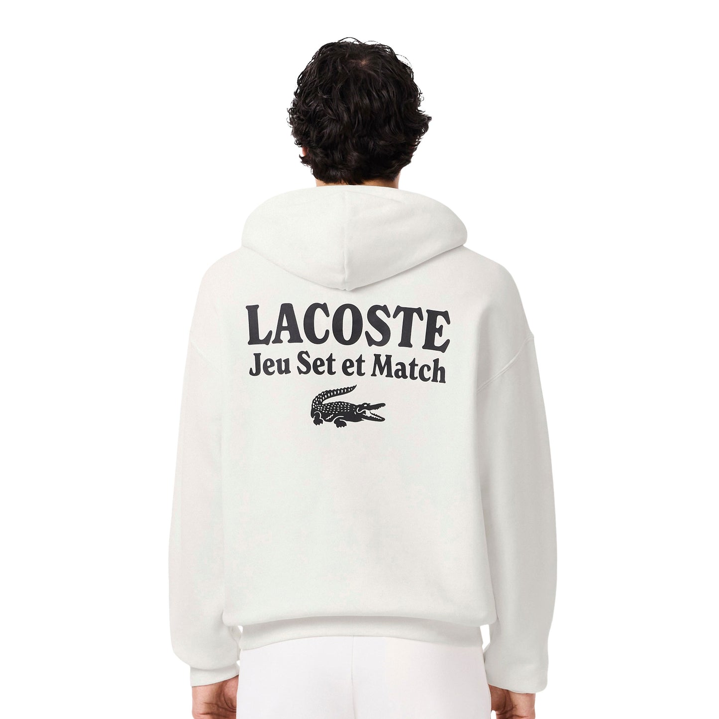 Lacoste Multi Print Fleece Hoodie Farine - SH5947-70V