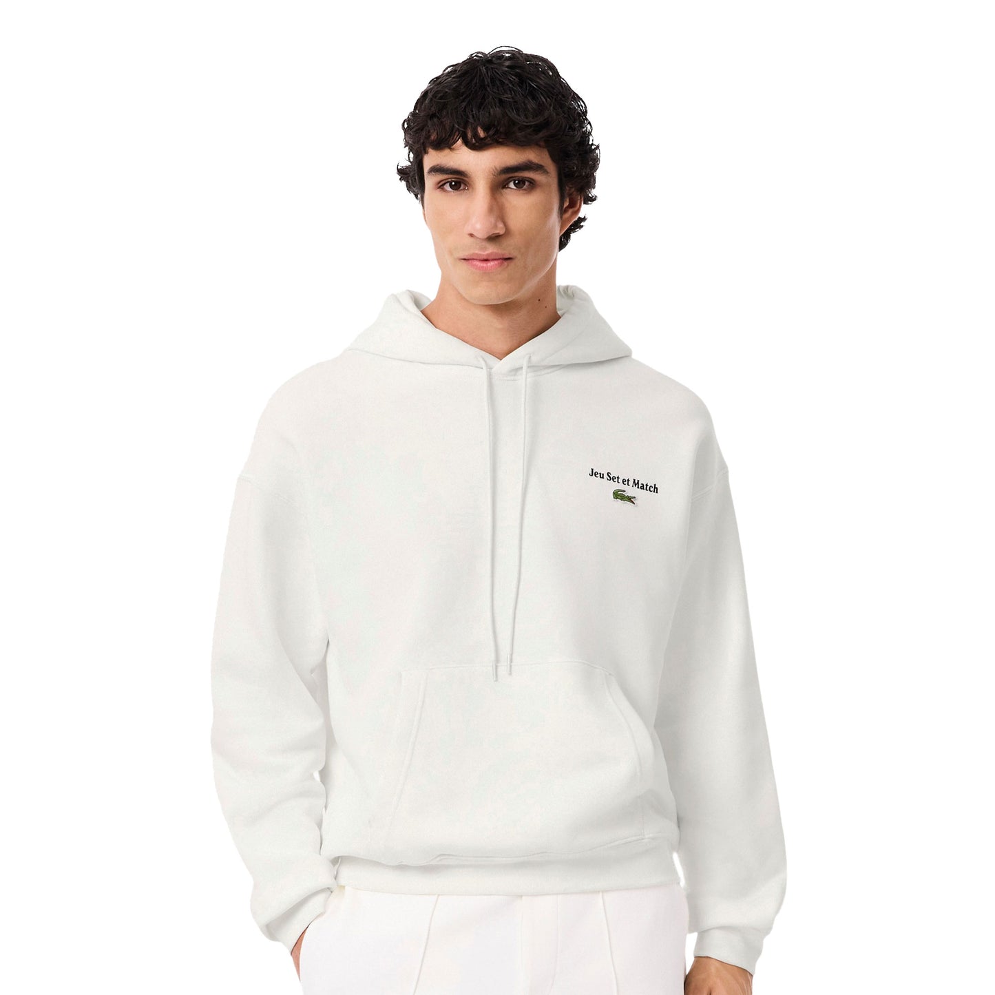 Lacoste Multi Print Fleece Hoodie Farine - SH5947-70V