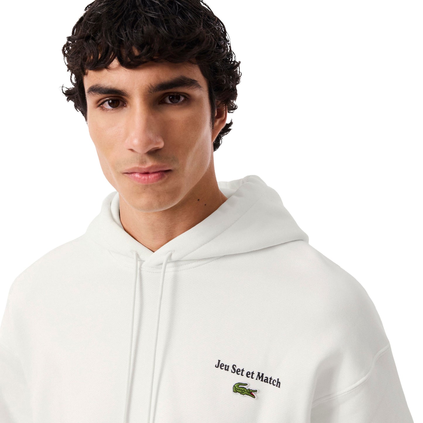 Lacoste Multi Print Fleece Hoodie Farine - SH5947-70V