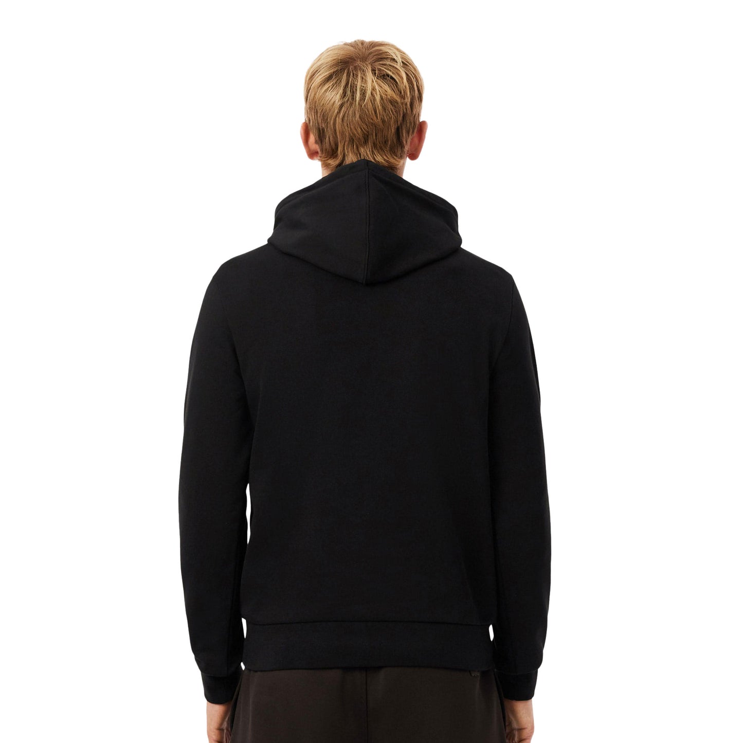 Lacoste Colour-Block Fleece Hoodie Black/Laponie-Sinople - SH8161-6XH
