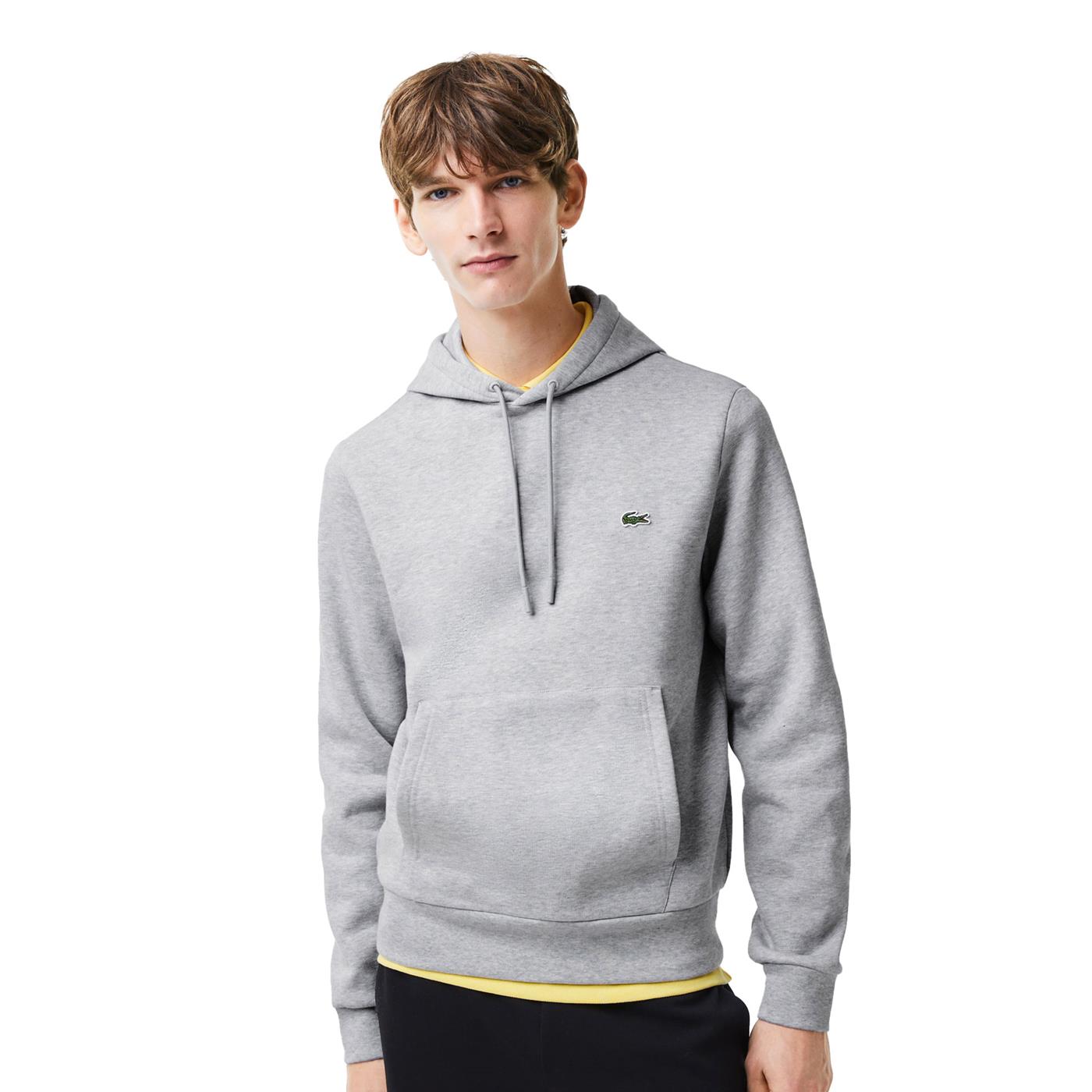 Lacoste Hooded Sweatshirt Silver Chine - SH9623-CCA