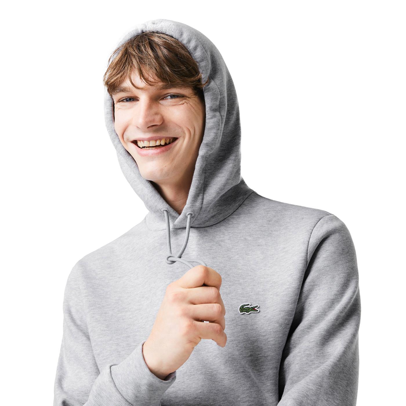 Lacoste Hooded Sweatshirt Silver Chine - SH9623-CCA