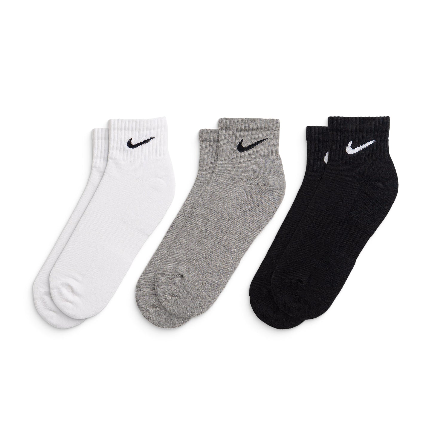 Nike Everyday Cushion Ankle 3Pairs Black/White/Dark Grey - SX7667-964