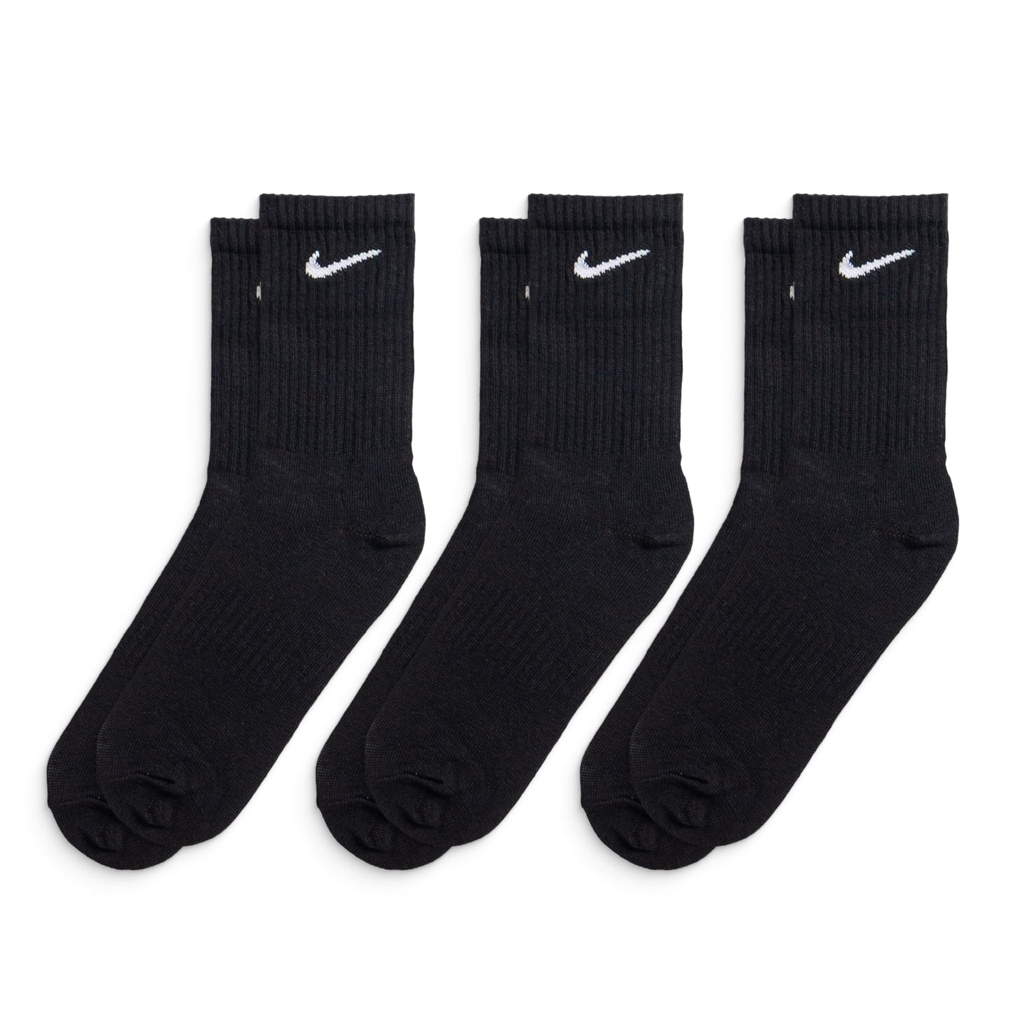 Nike Everyday Lightweight Crew Socks Black/White - SX7676-010
