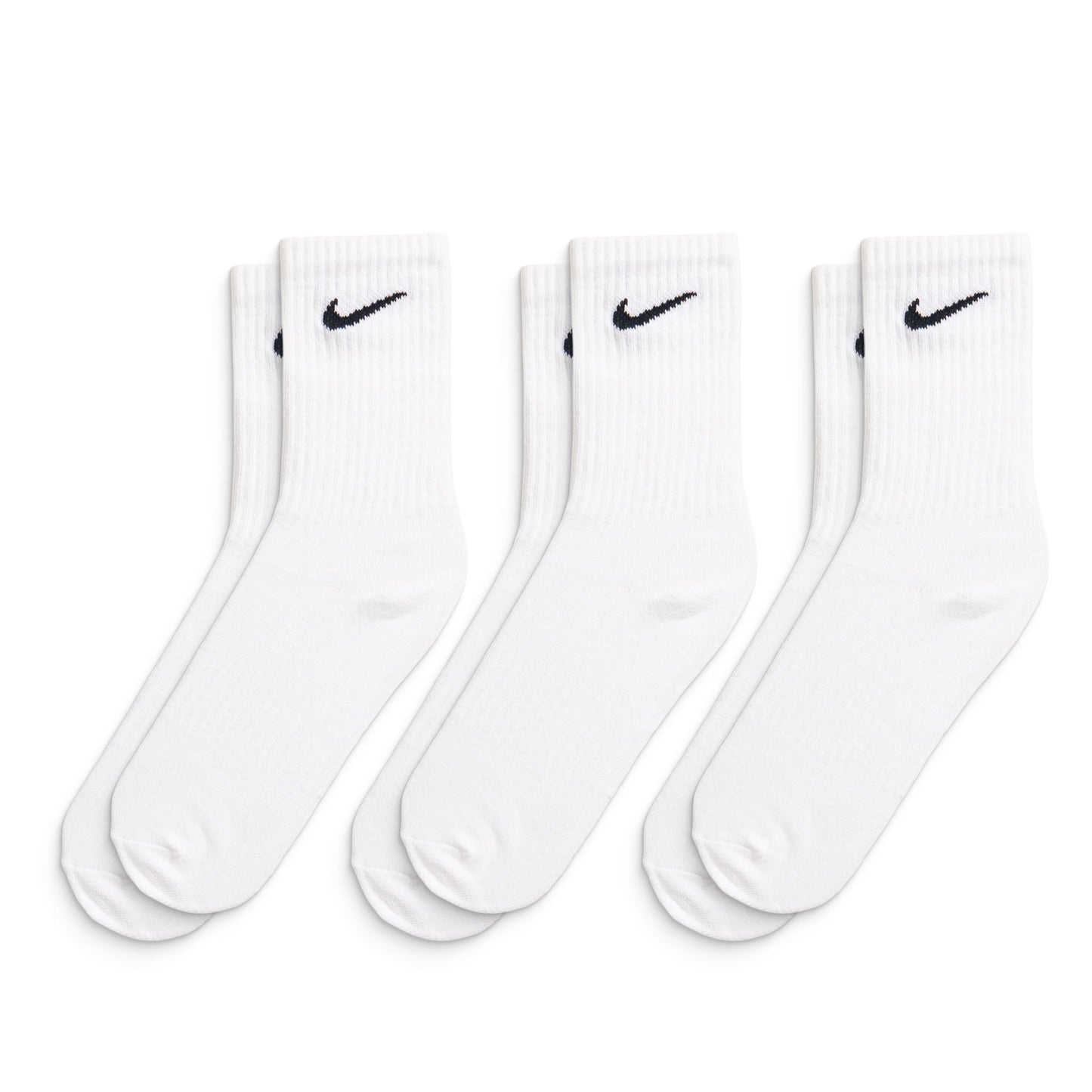 Nike Everyday Lightweight Crew Socks White/Black - SX7676-100