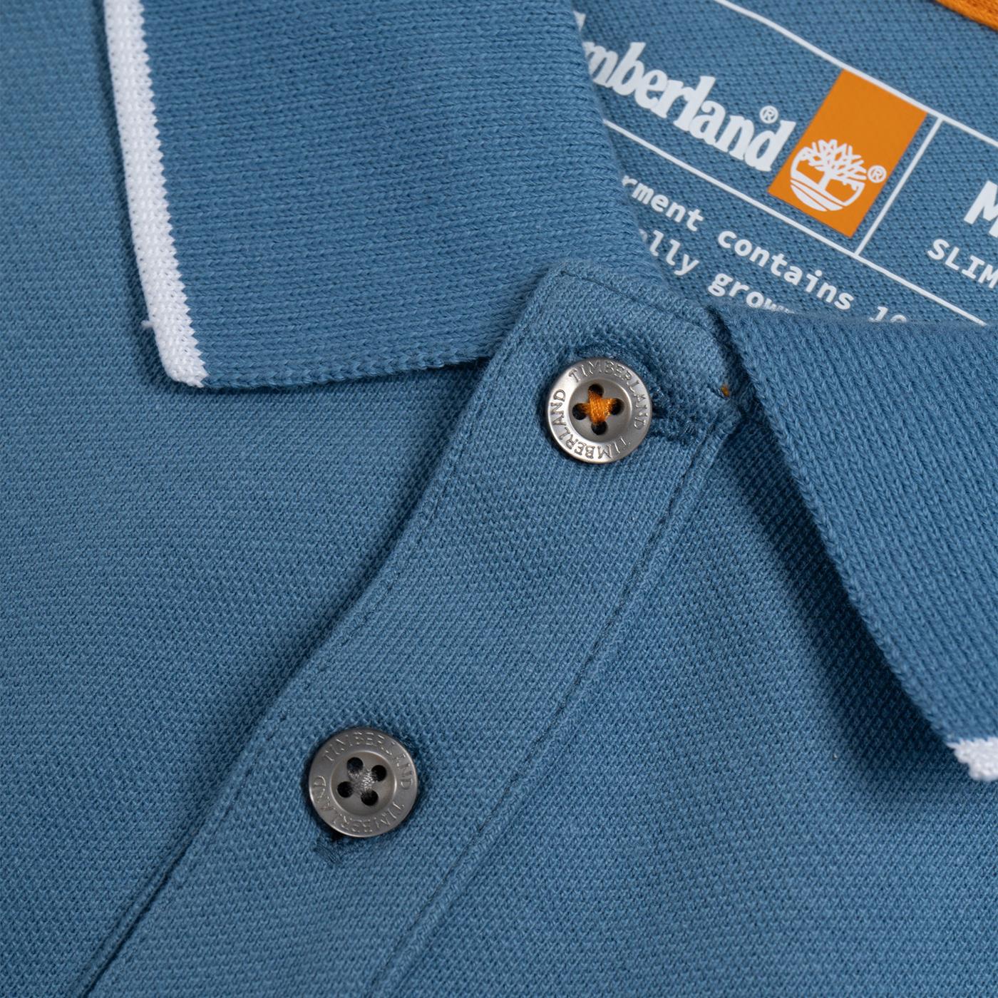 Timberland SS Jacquard YD Polo Captains Blue - TB0A26NFDJ51