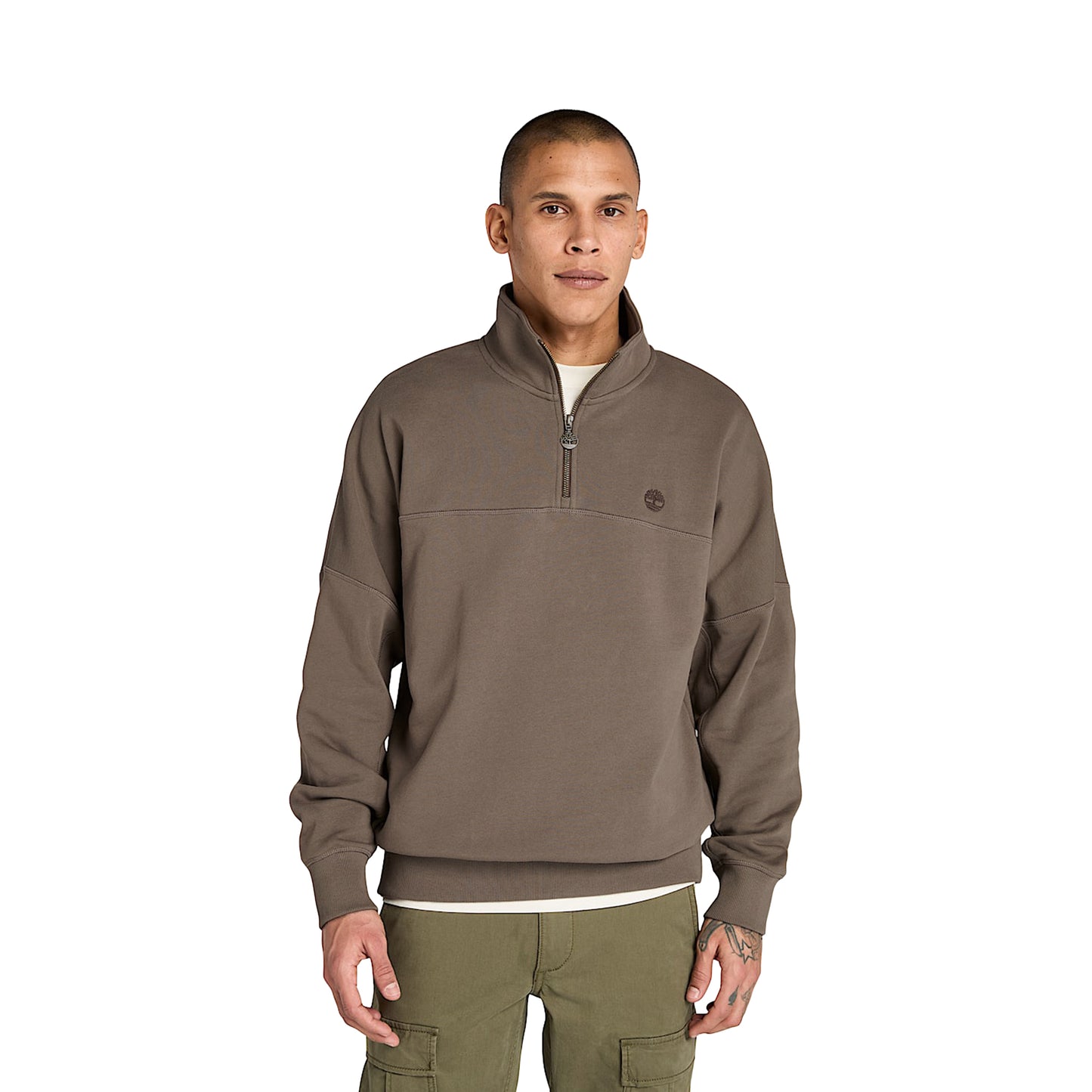 Timberland 1/4 Zip Sweatshirt Chocolate Chip - TB0A5MD2BK01