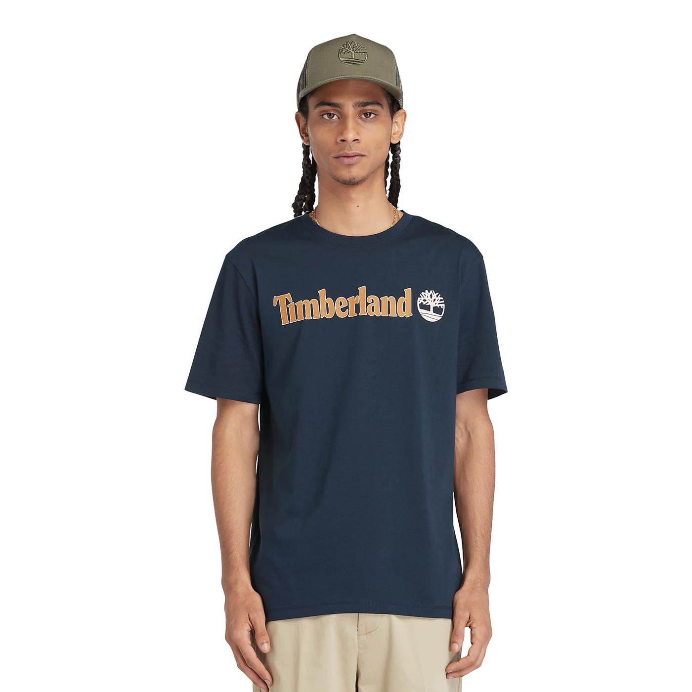 Timberland Kenn Linear Logo SS Tee Dark Sapphire - TB0A5UPQ4331