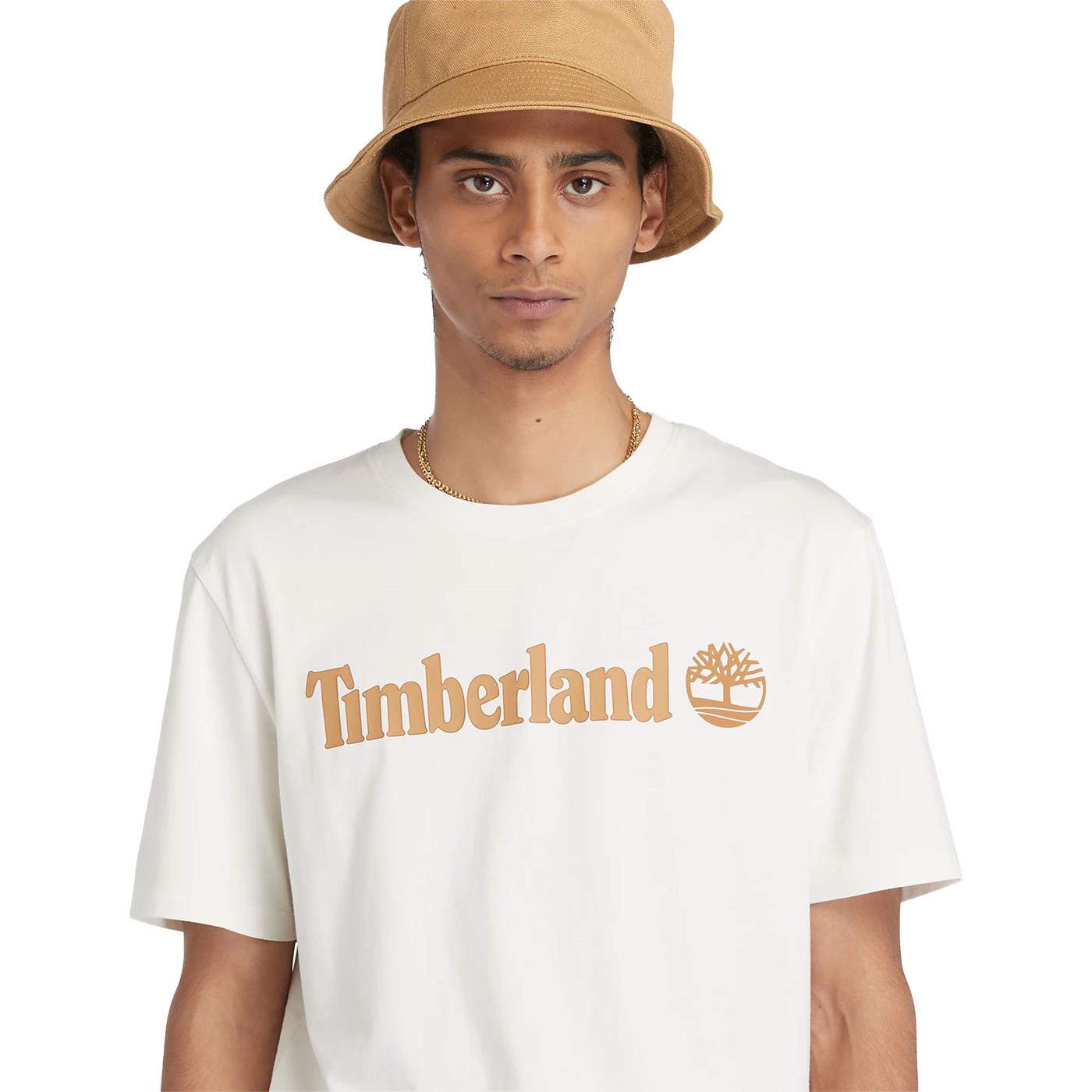 Timberland Kenn Linear Logo SS Tee Vintage White - TB0A5UPQCM91
