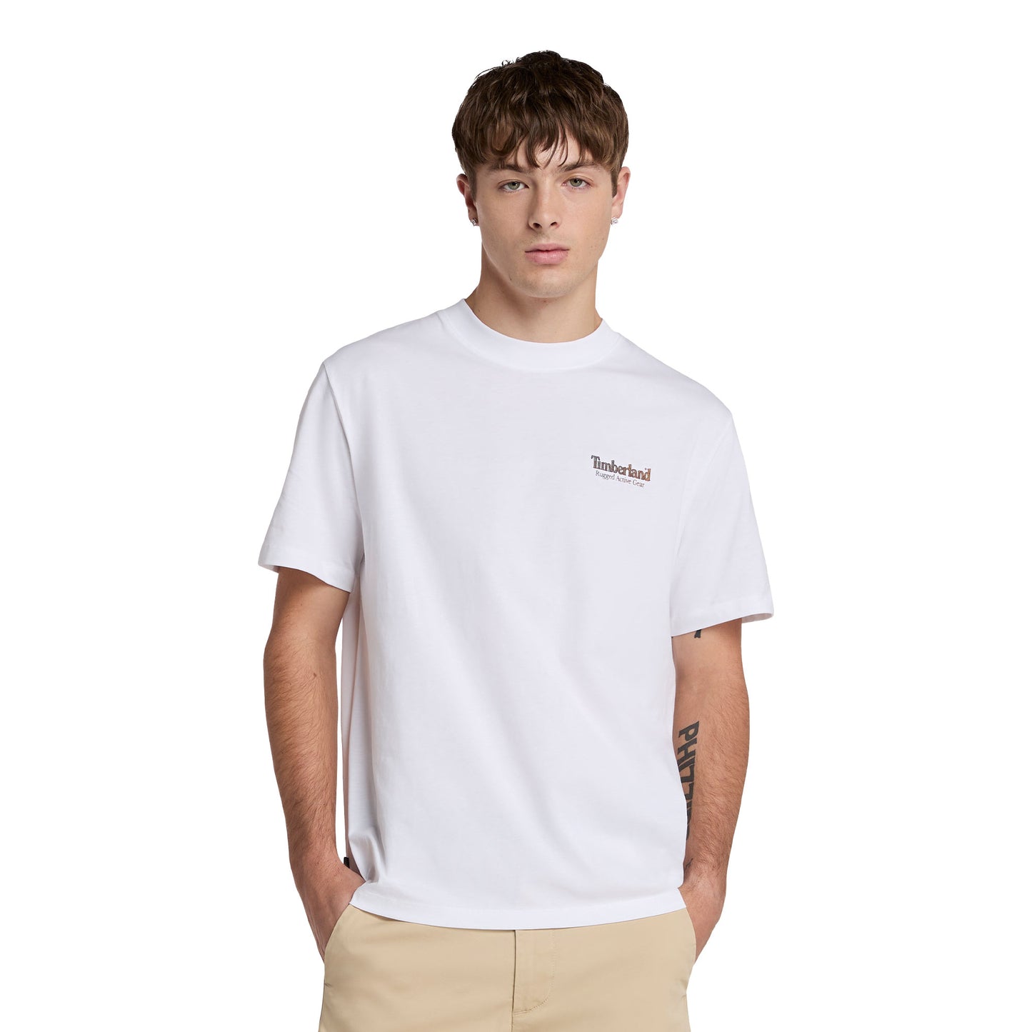 Timberland Rugged Active Gear Back Graphic Tee White - TB0A6DMA1001
