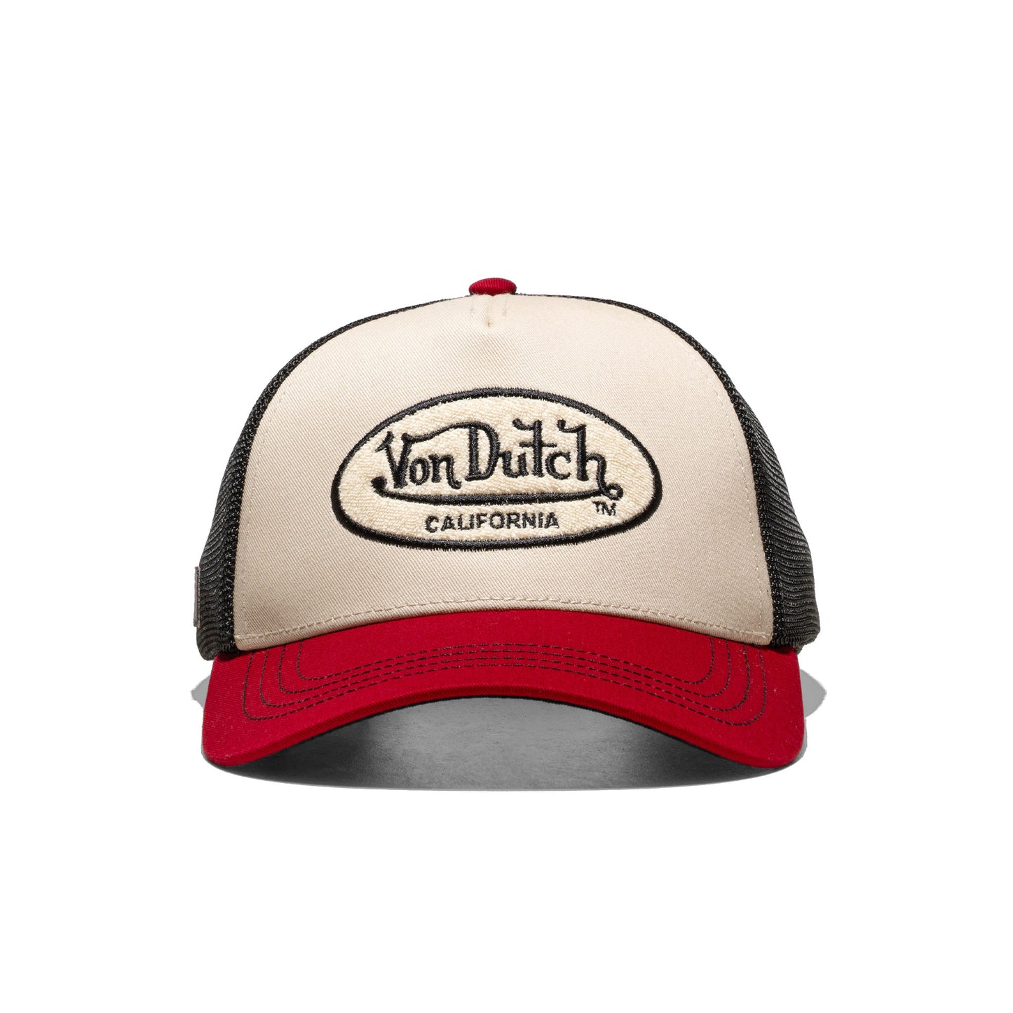 Von Dutch Trucker Cap Beige/Red/Black - TERRY08