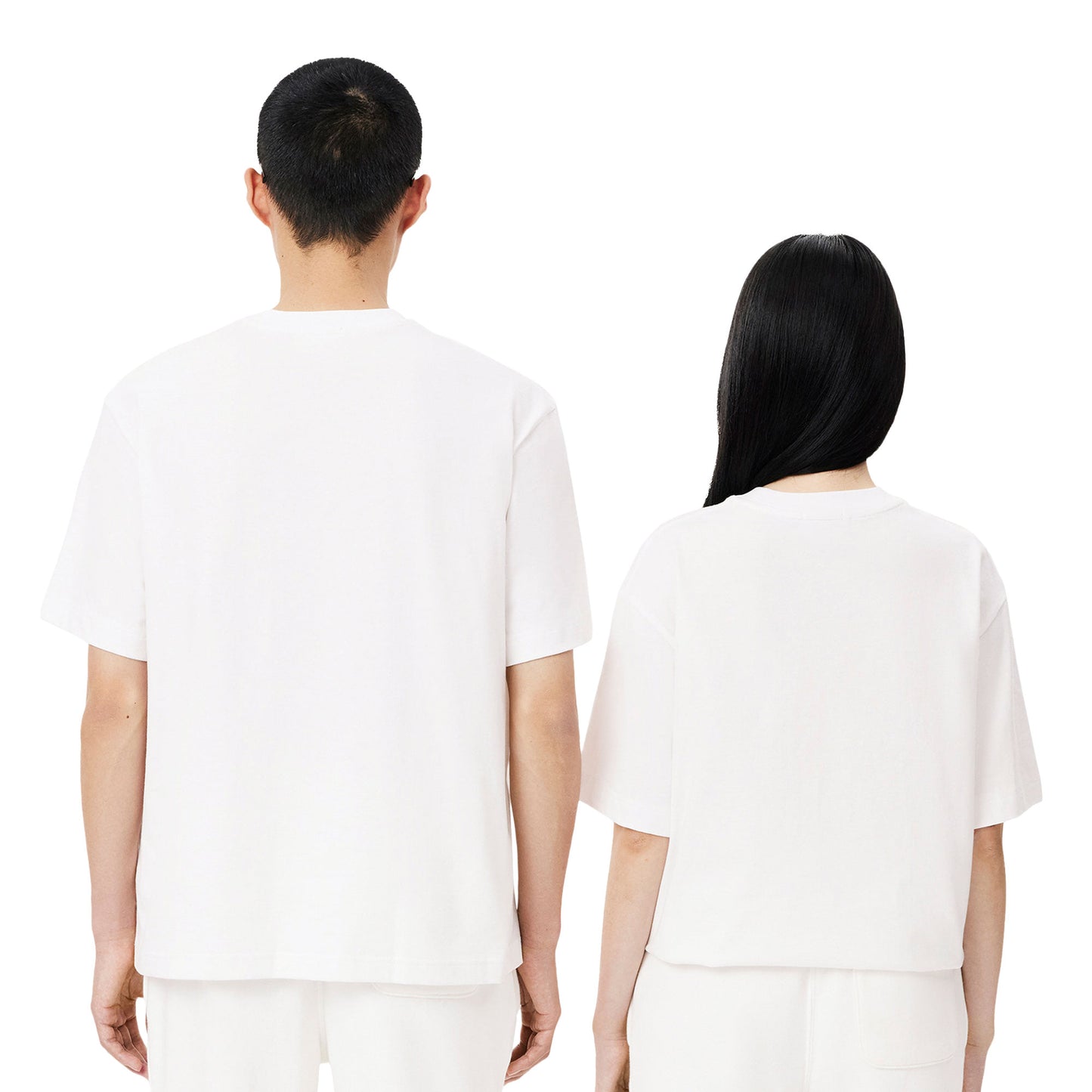 Lacoste Loose Fit Heavy Cotton Badge T-Shirt White - TH2745-001