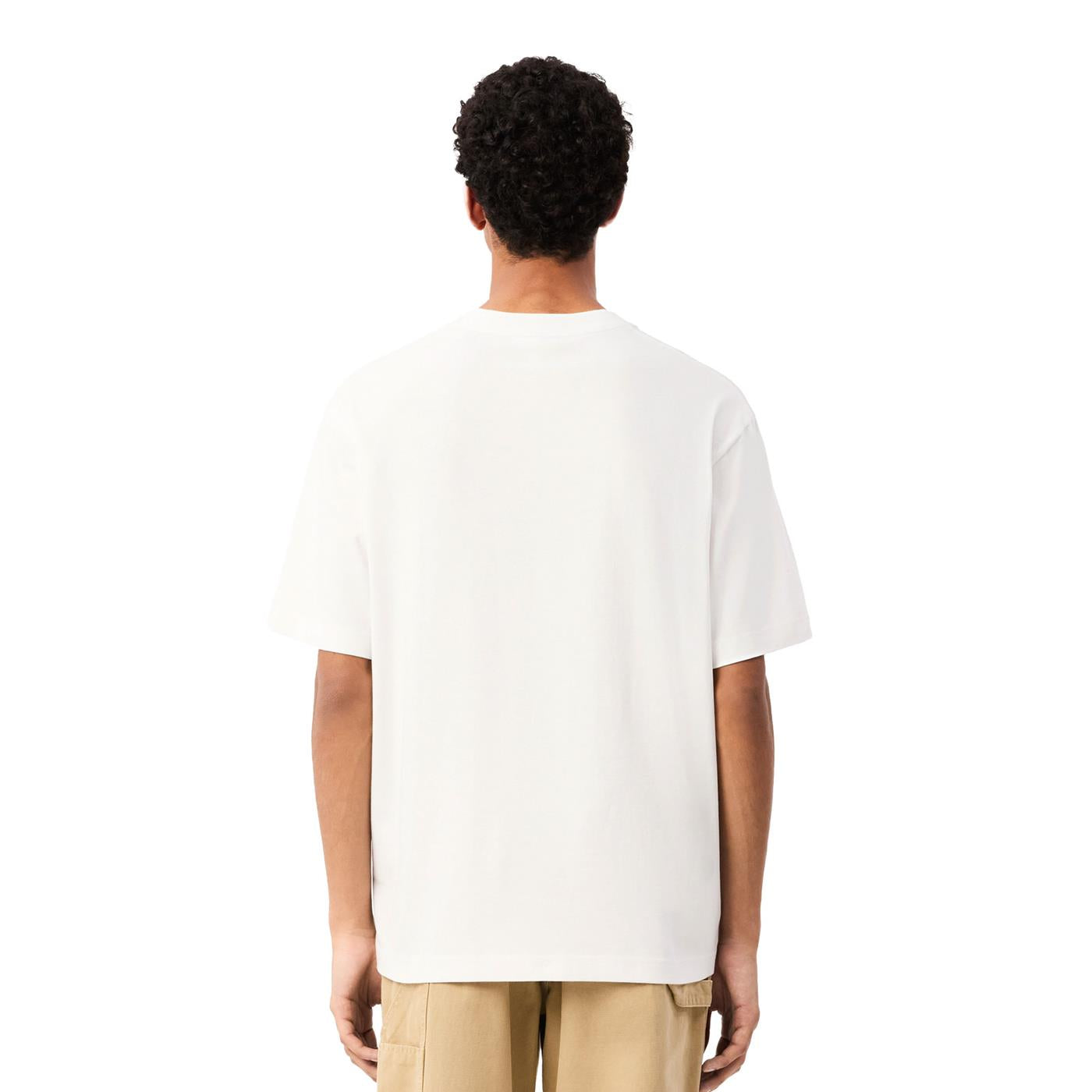 Lacoste Loose Fit Jersey Print T-Shirt White - TH2753-001