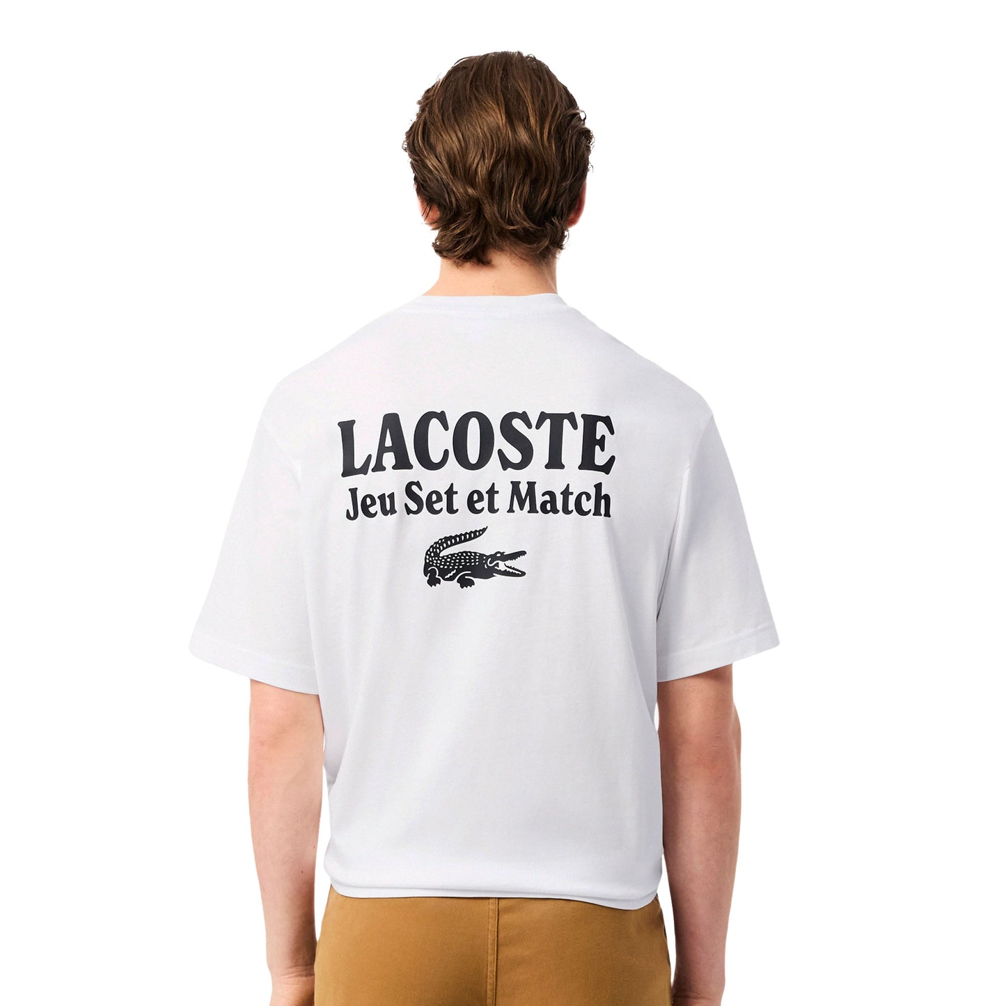 Lacoste Loose Fit Heavy Jersey Printed T-Shirt White - TH5950-001