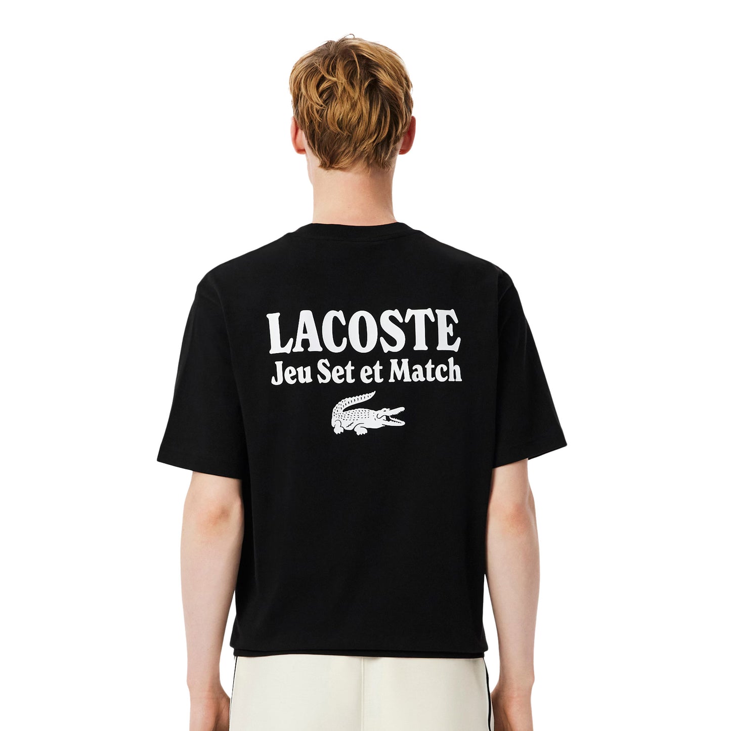Lacoste Loose Fit Heavy Jersey Printed T-Shirt Black - TH5950-031