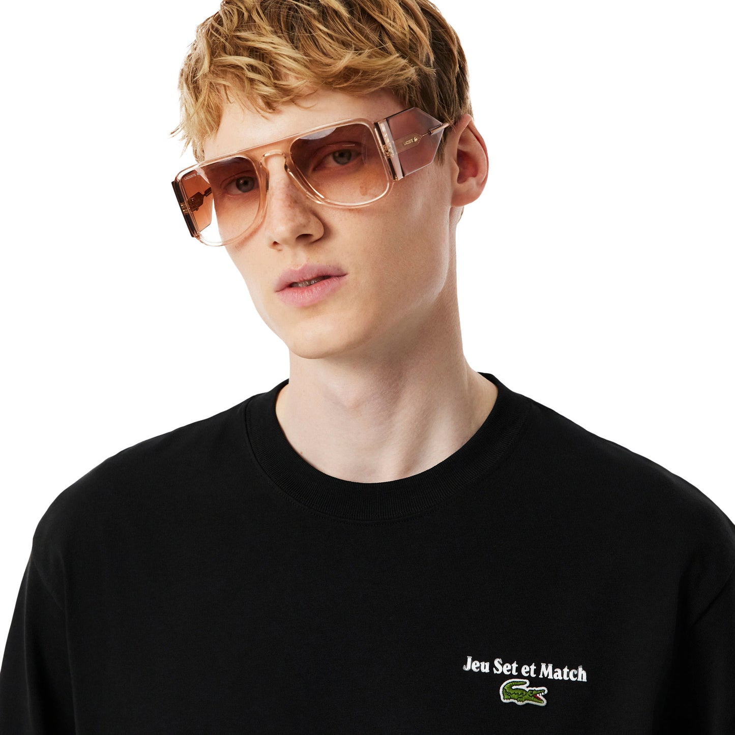 Lacoste Loose Fit Heavy Jersey Printed T-Shirt Black - TH5950-031
