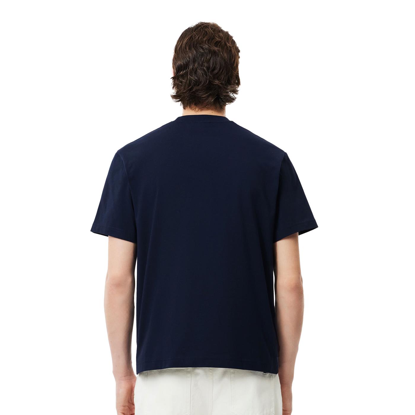 Lacoste Classic Fit Cotton Jersey T-Shirt Navy - TH7318-166