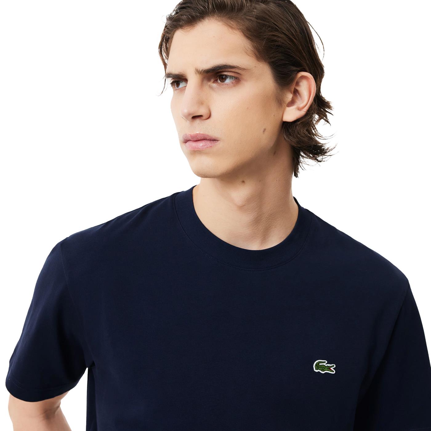 Lacoste Classic Fit Cotton Jersey T-Shirt Navy - TH7318-166