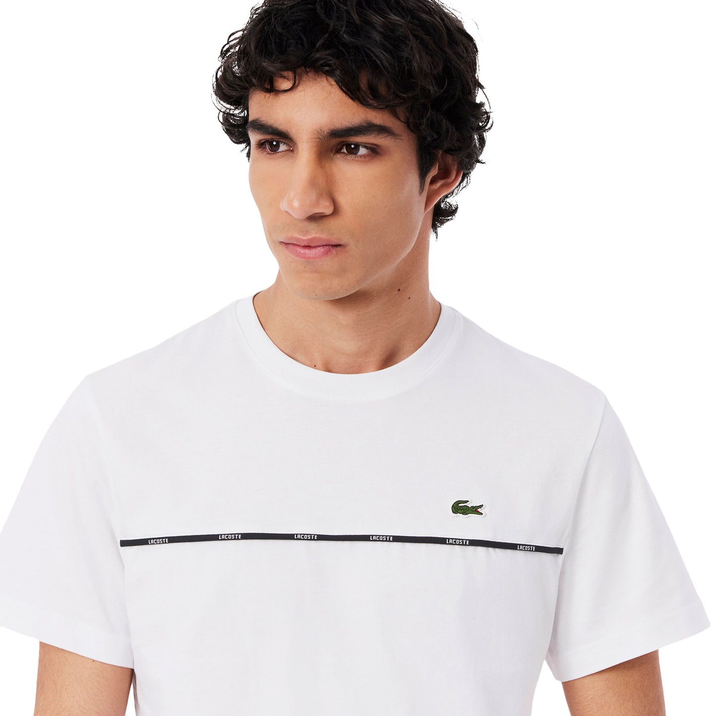 Lacoste Trim Cotton Jersey T-Shirt White - TH9842-001