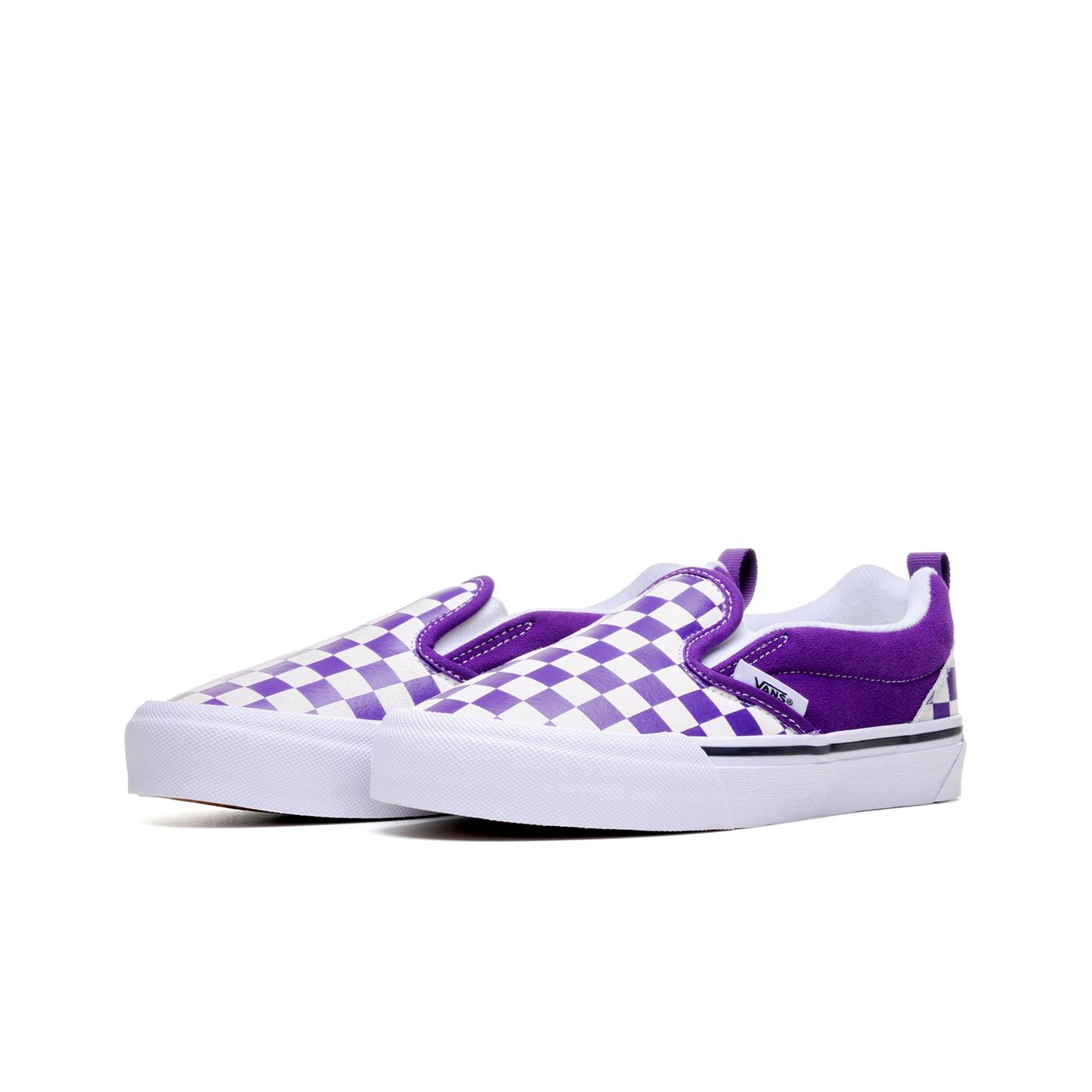 Vans Knu Slip Checkerboard Purple/White - VN0009QDZ1N1