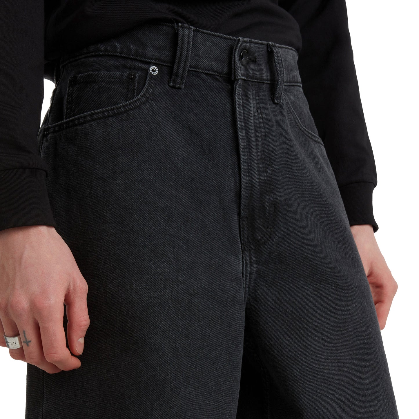 Vans Check-5 Baggy Denim Short Washed Black - VN000C9VEMQ1