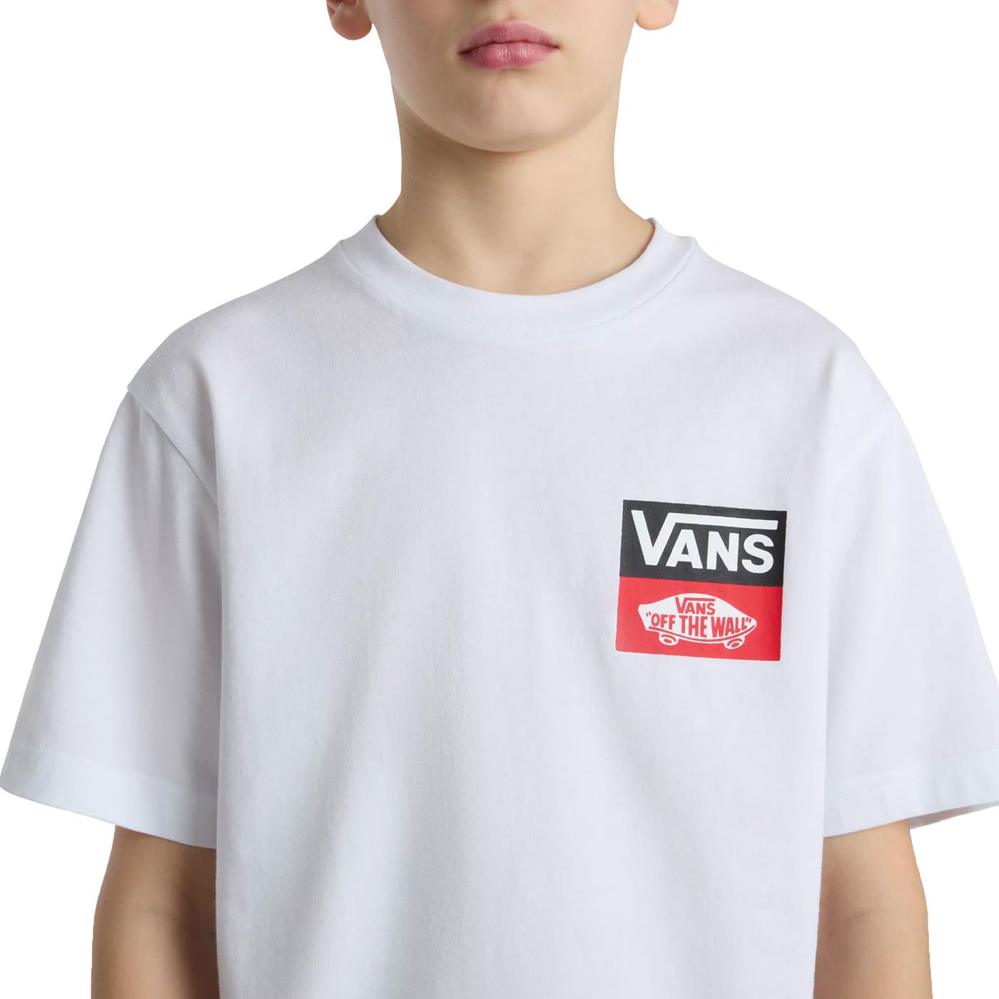 Vans Boys OG Logo SS T-Shirt White  - VN000GDGWHT1