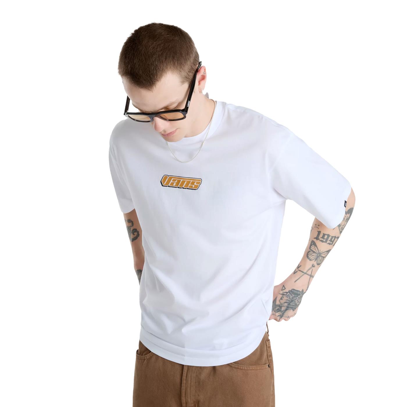 Vans Retro V SS Tee White - VN000HFZWHT1