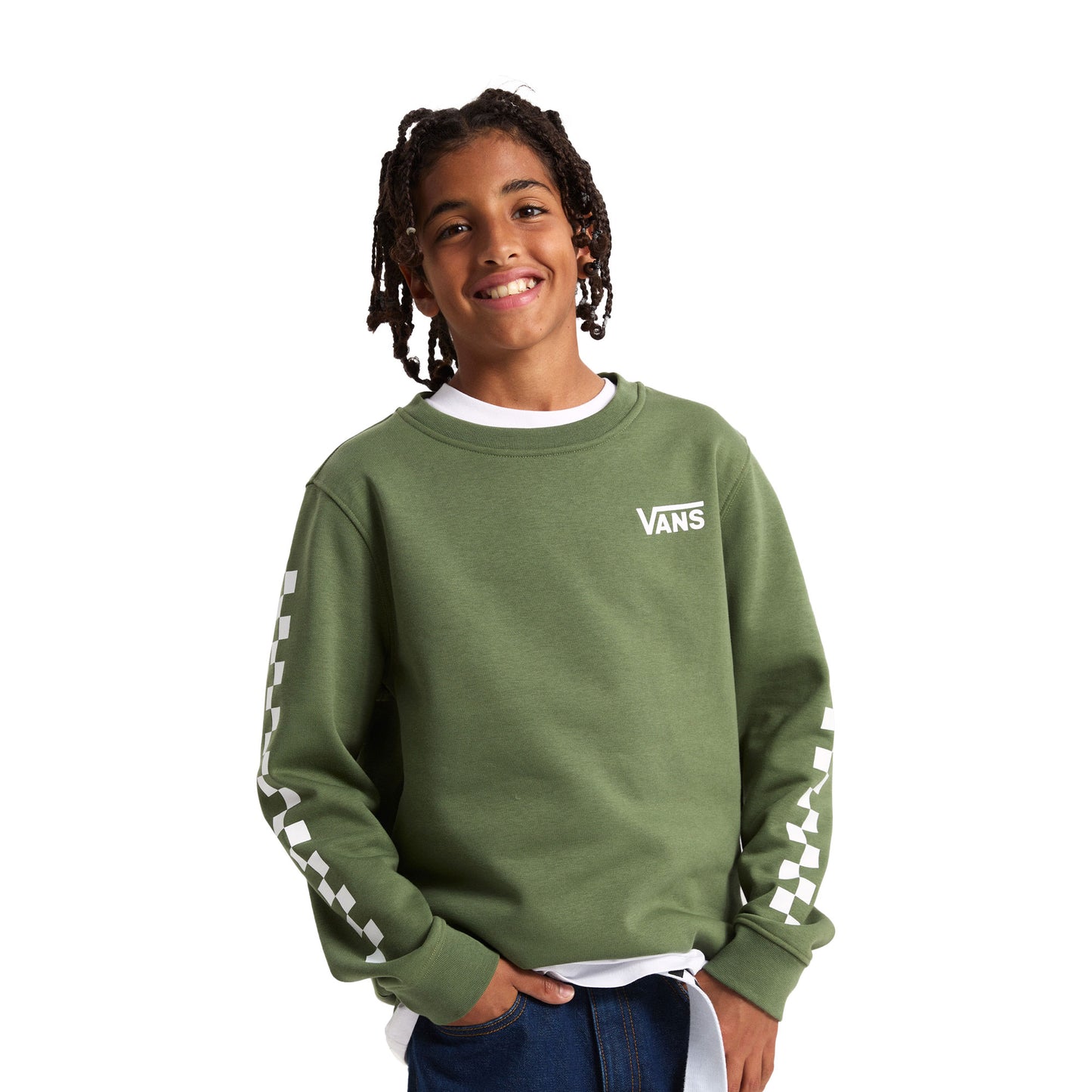 Vans Boys Exposition Check II Crew Pine Forest - VN000K98EN61