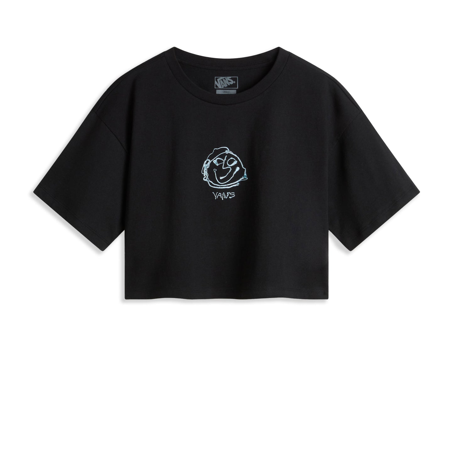 Vans Grinning Face SS Relax Crop Tee Black - VN000MC5BLK1
