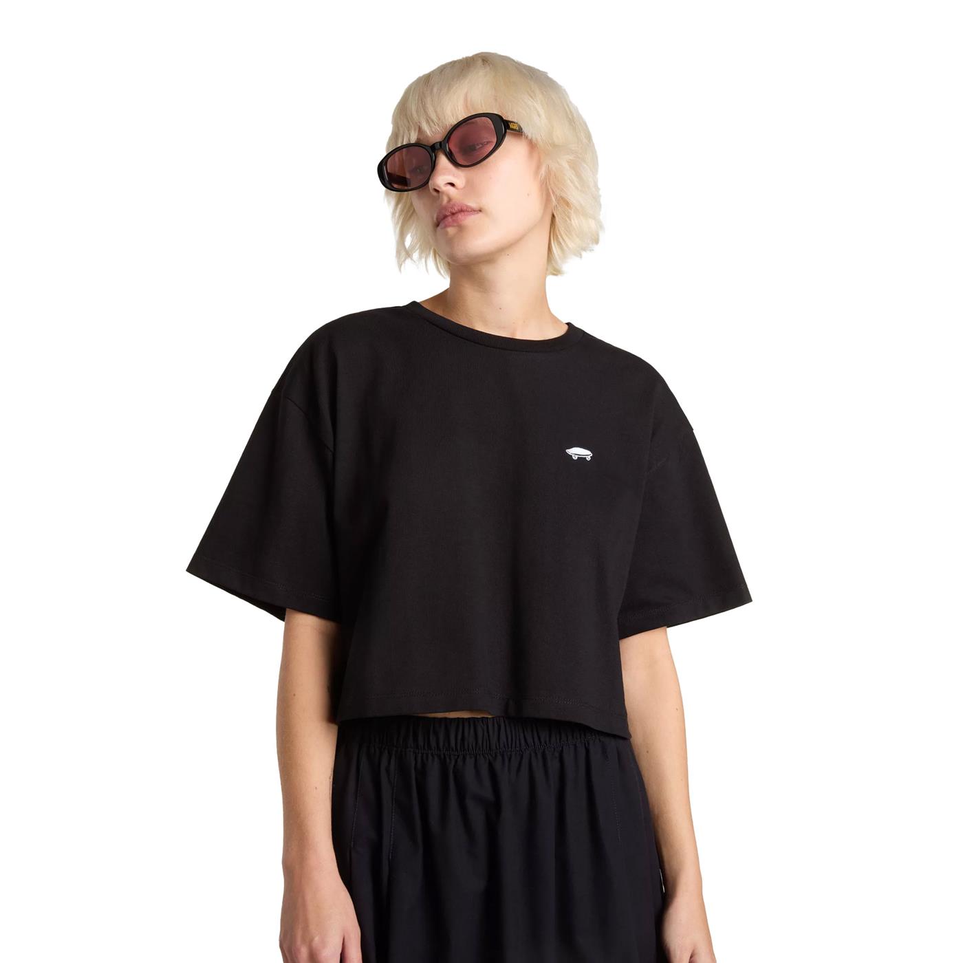 Vans W Salton Relax Crop SS Tee Black  - VN000P5QBLK1
