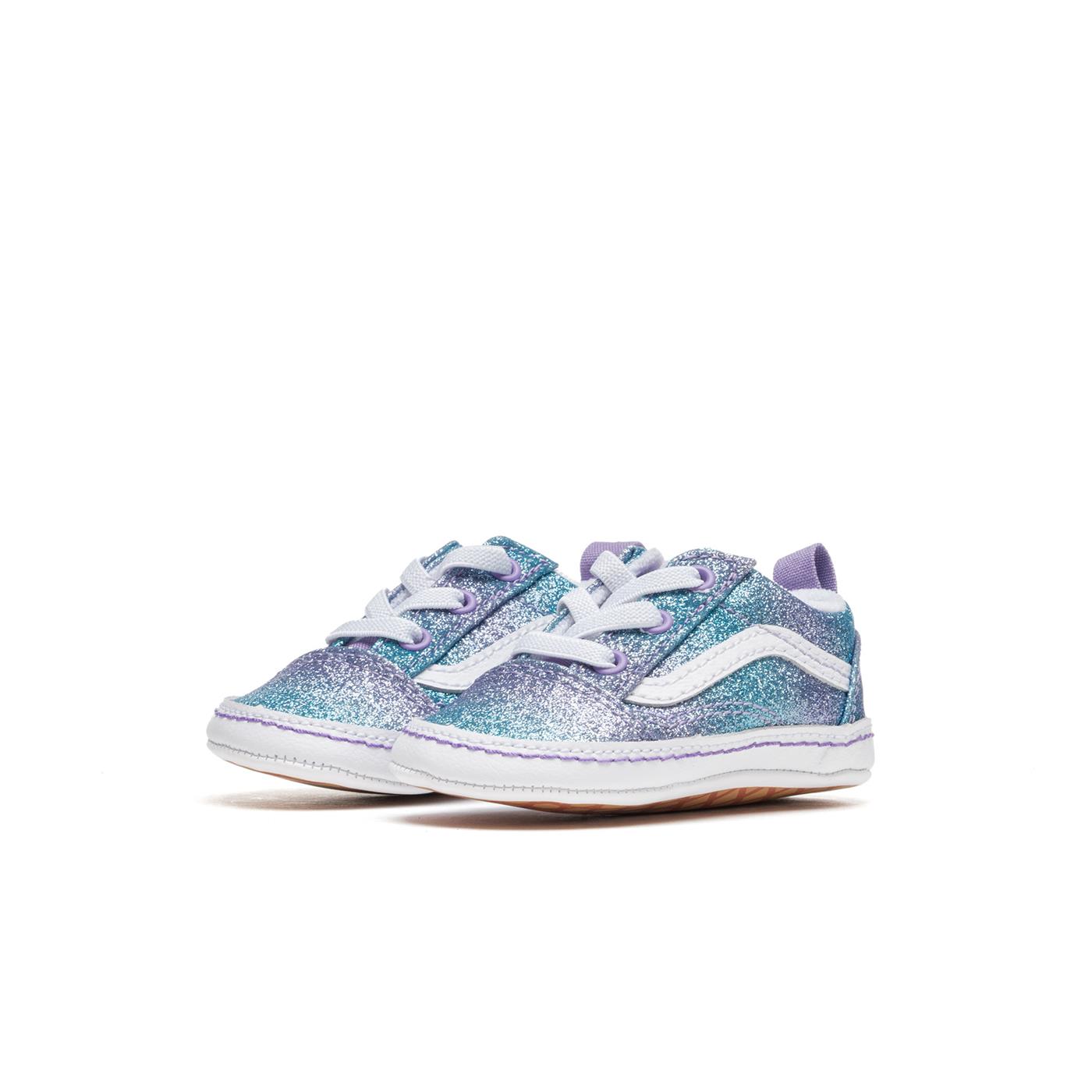 Vans Old Skool Crib (Ombre Glitter) Multi/True White - VN0A3U8KABN1
