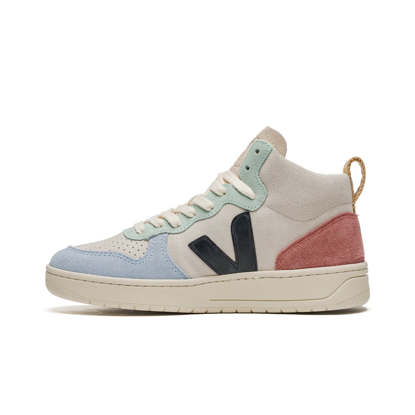 Veja V-15 Suede Multico-Natural/Black