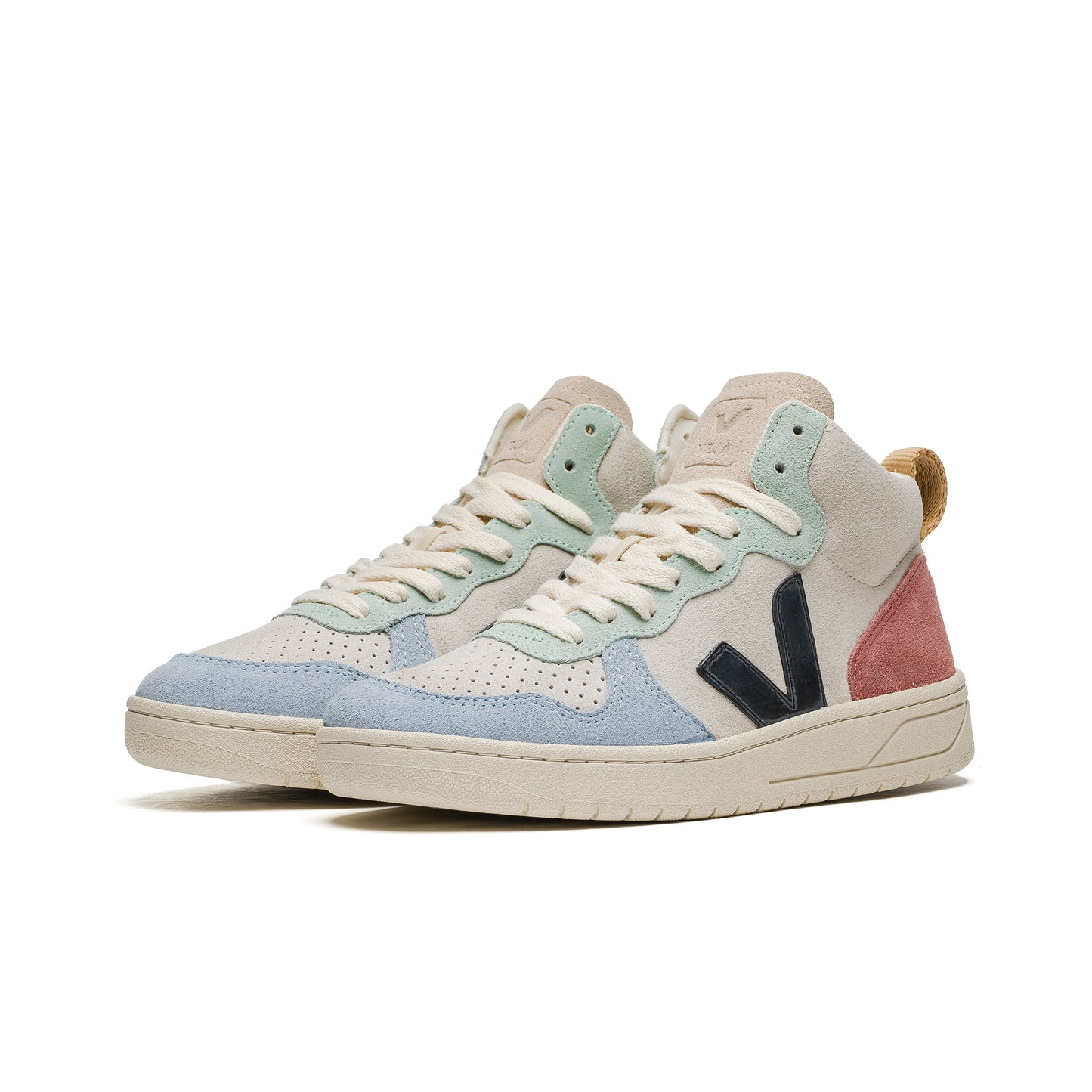 Veja V-15 Suede Multico-Natural/Black