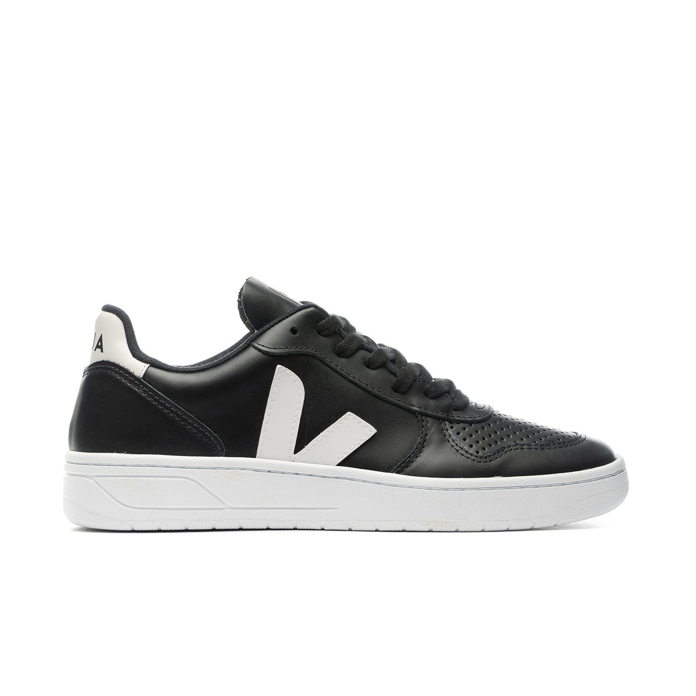 Veja V-10 Leather Black/White/White-Sole - VX022268