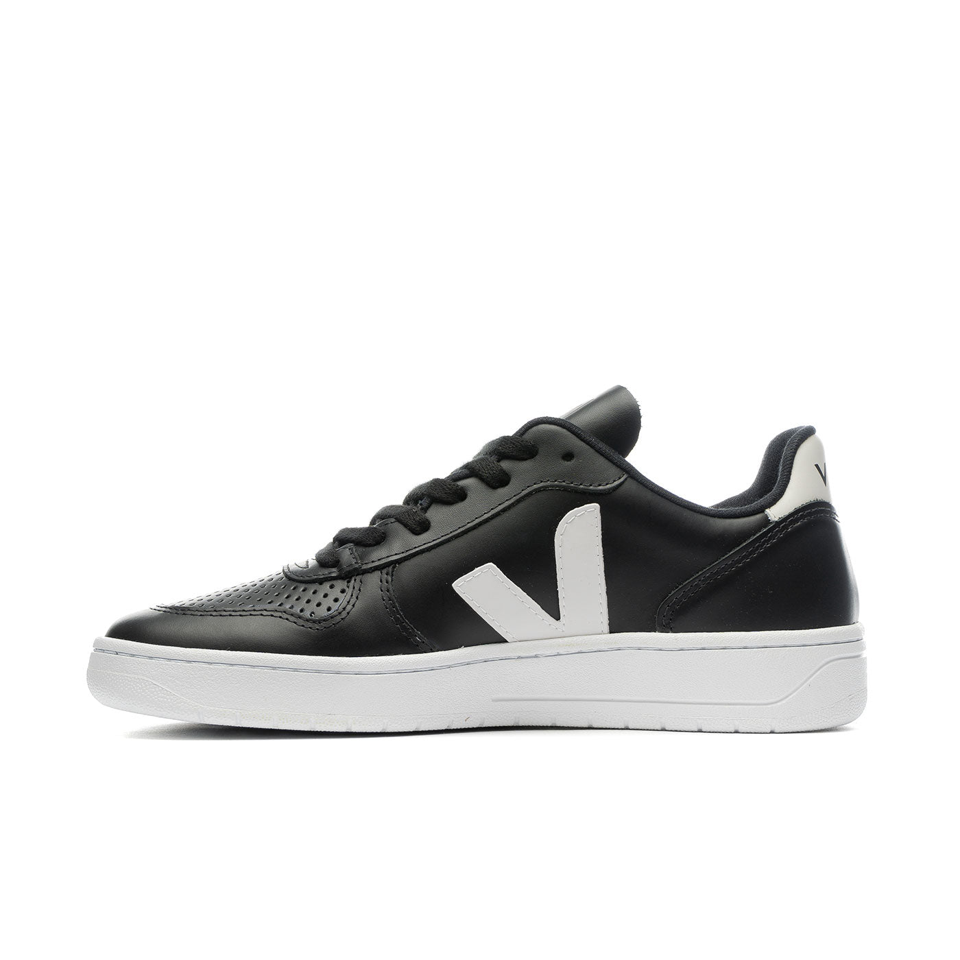 Veja V-10 Leather Black/White/White-Sole - VX022268