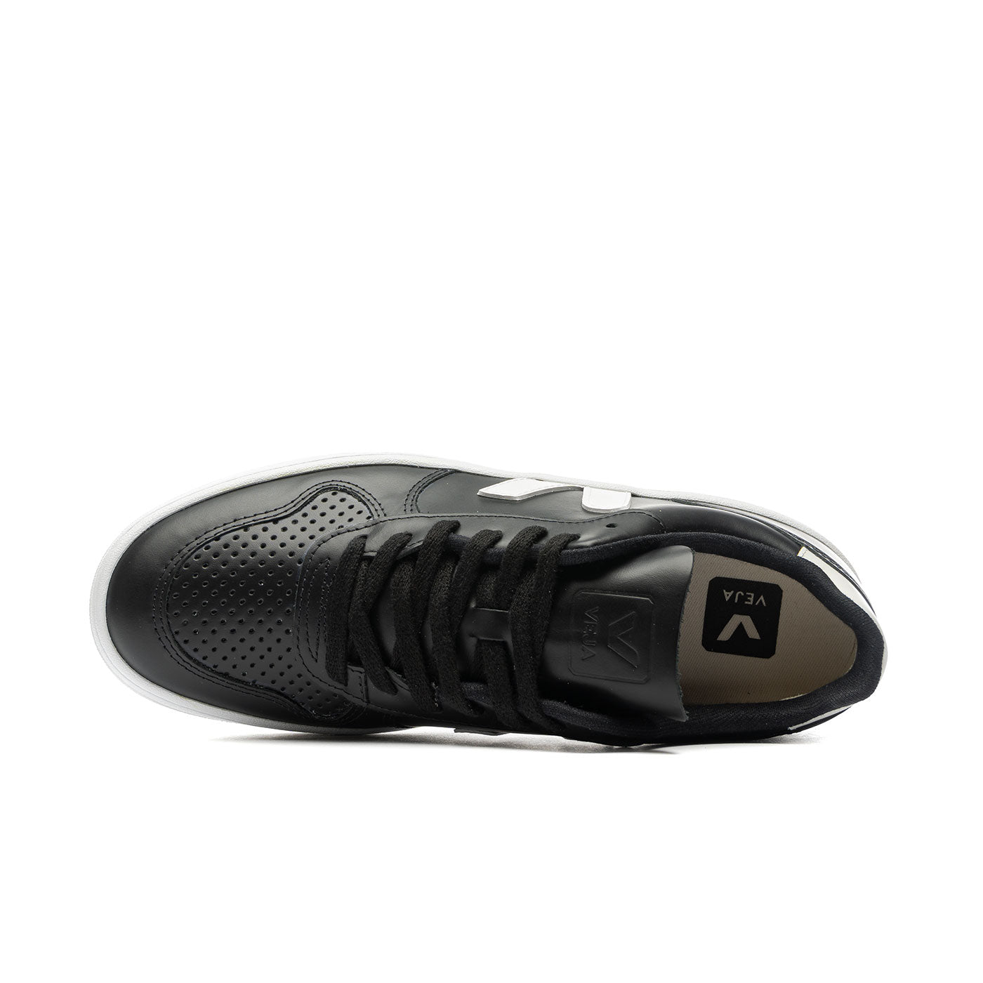 Veja V-10 Leather Black/White/White-Sole - VX022268