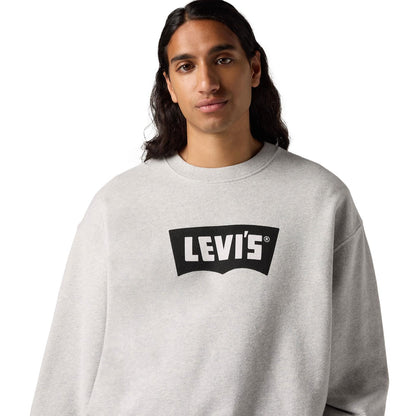 Levis Premium Graphic Crew Vintage BW Logo Two Light Heather  - 000MS-0013