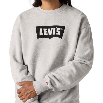 Levis Premium Graphic Crew Vintage BW Logo Two Light Heather  - 000MS-0013