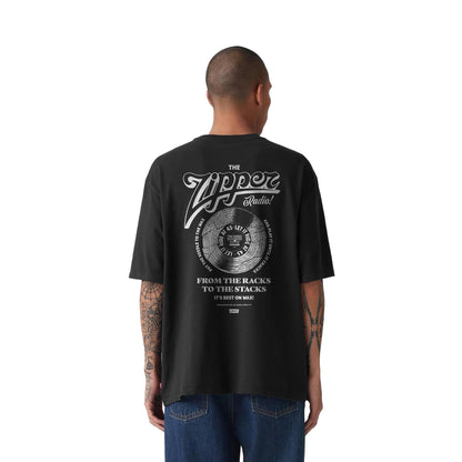 Levis LSE Half Sleeve Tee Zipper Radio Back Print Jet Black  - 006IG-0002